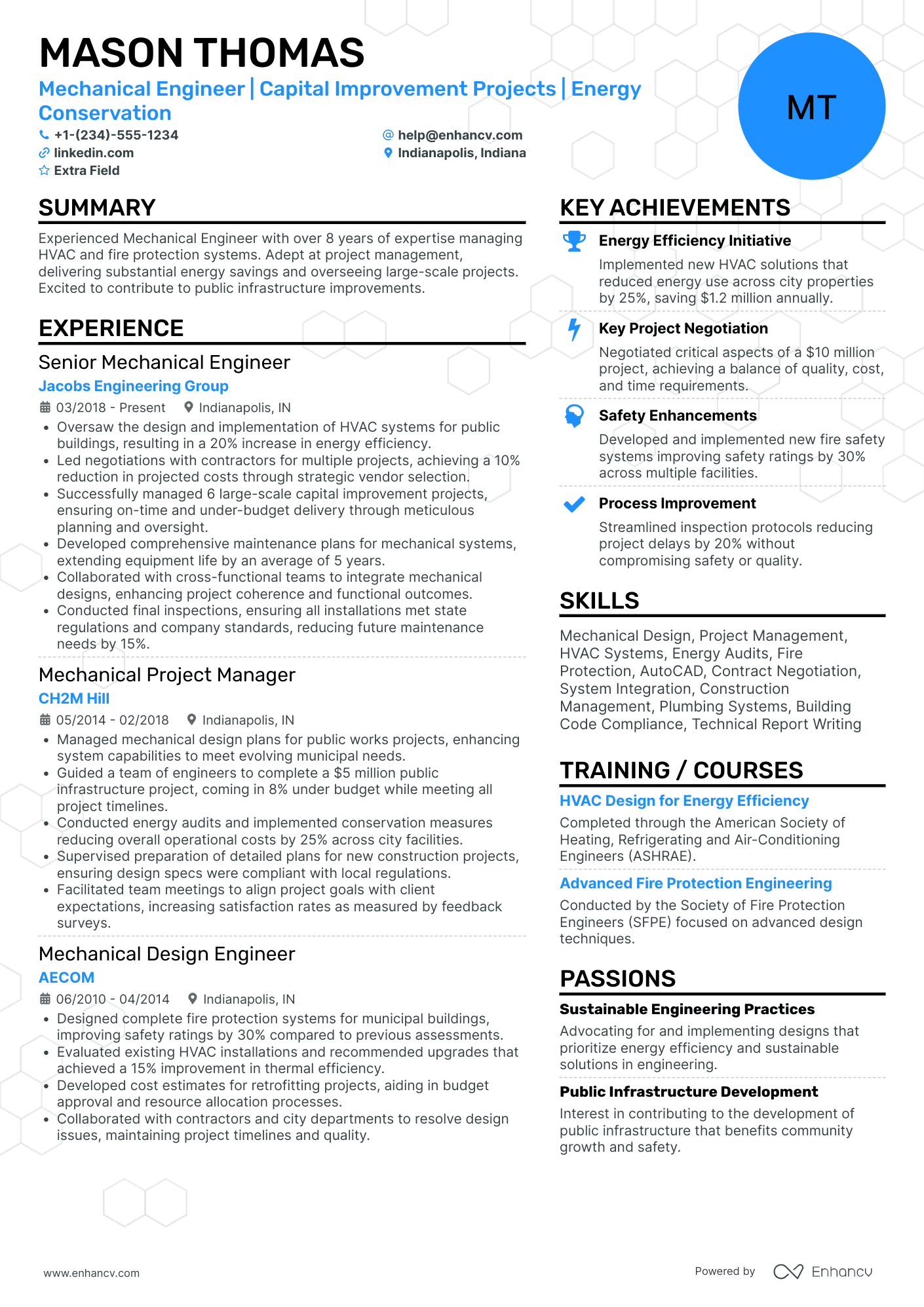 Mechanical Systems Engineer Resume Example