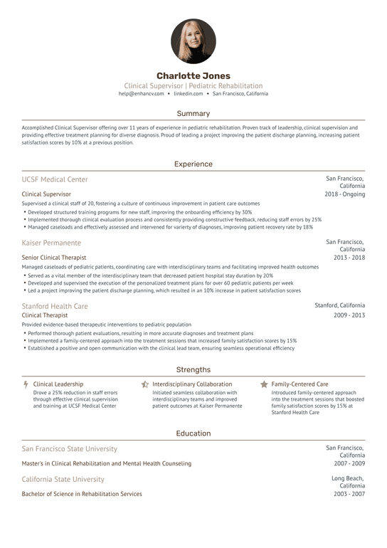 Experienced Physical Therapist Resume Example