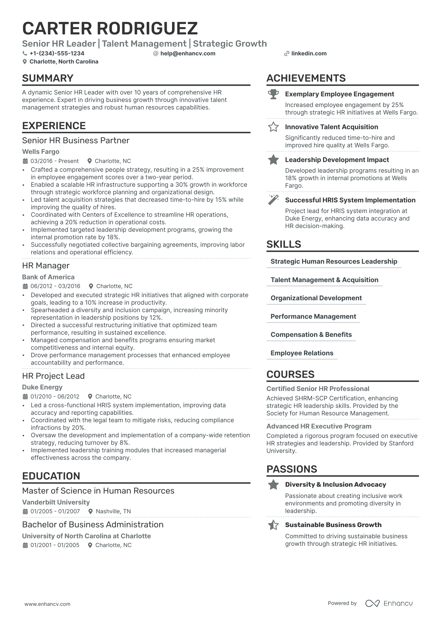 HR Director Resume Example