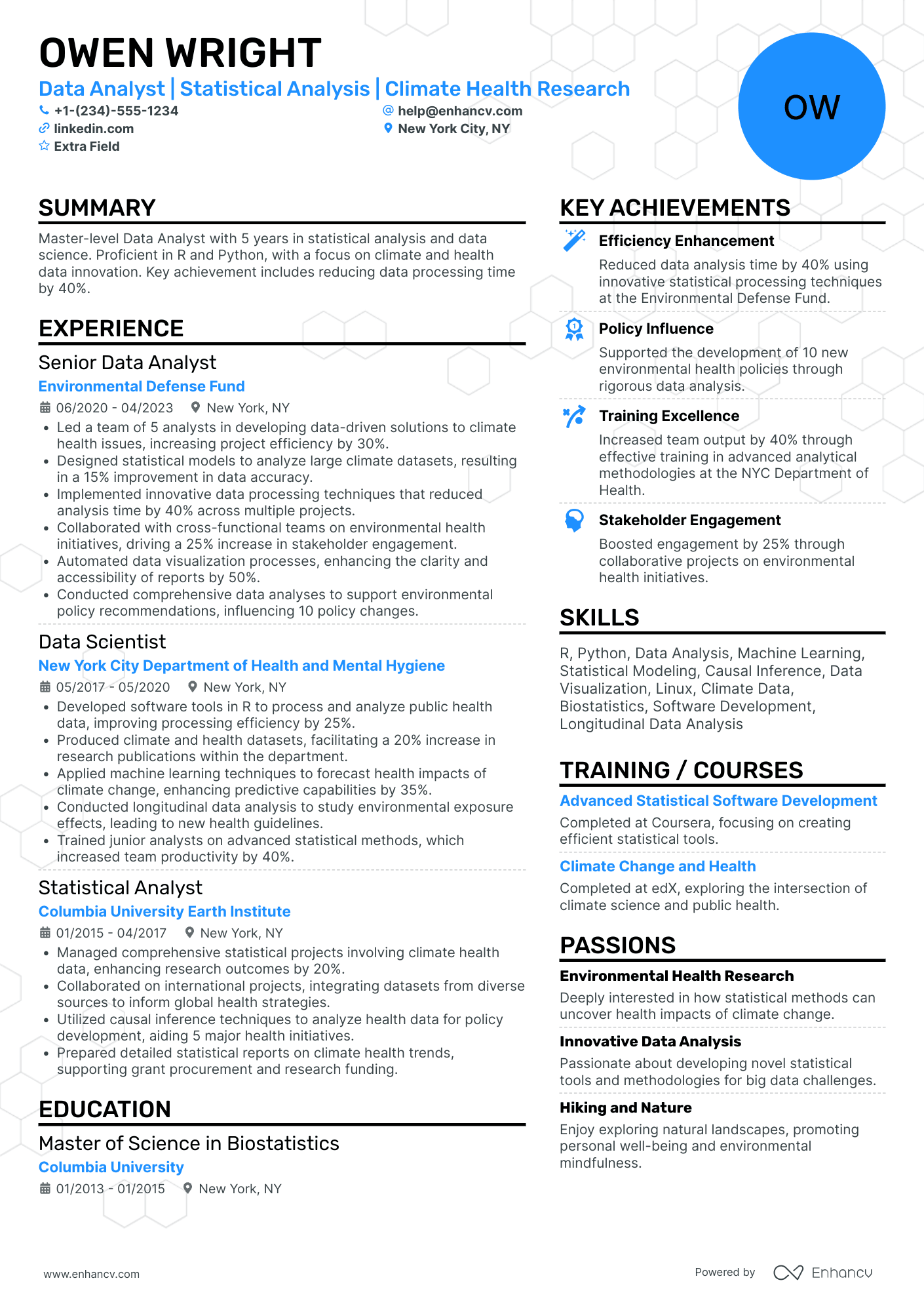 Entry Level Data Analyst Resume Example