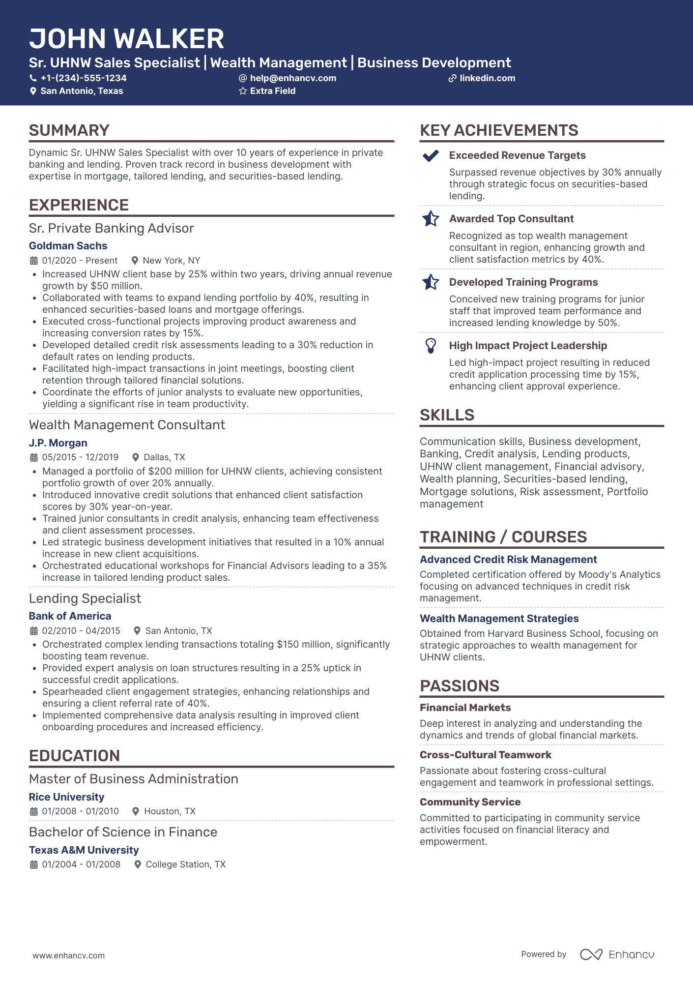 Commercial Insurance Sales Specialist Resume Example