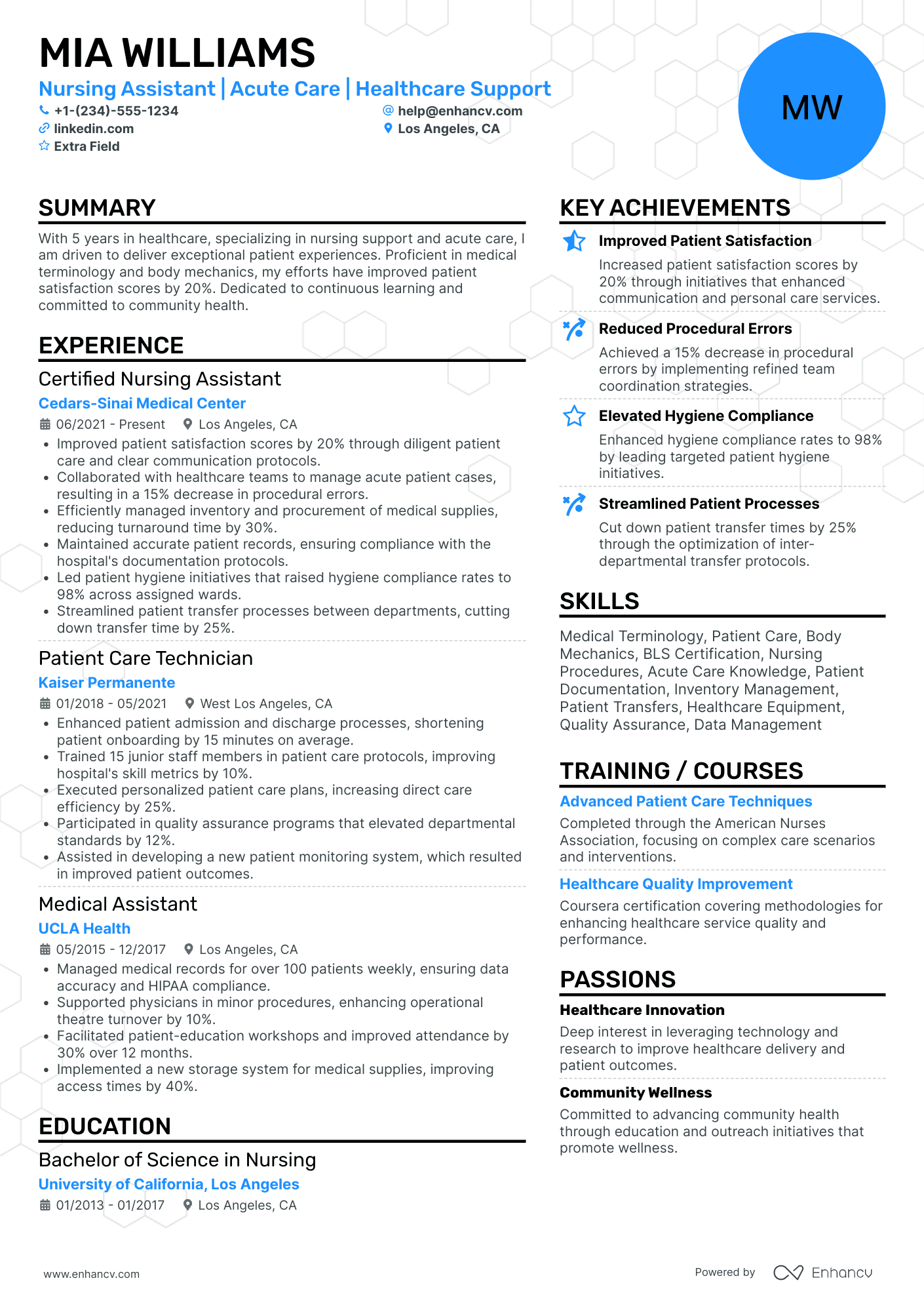 Nursing Student Resident Resume Example