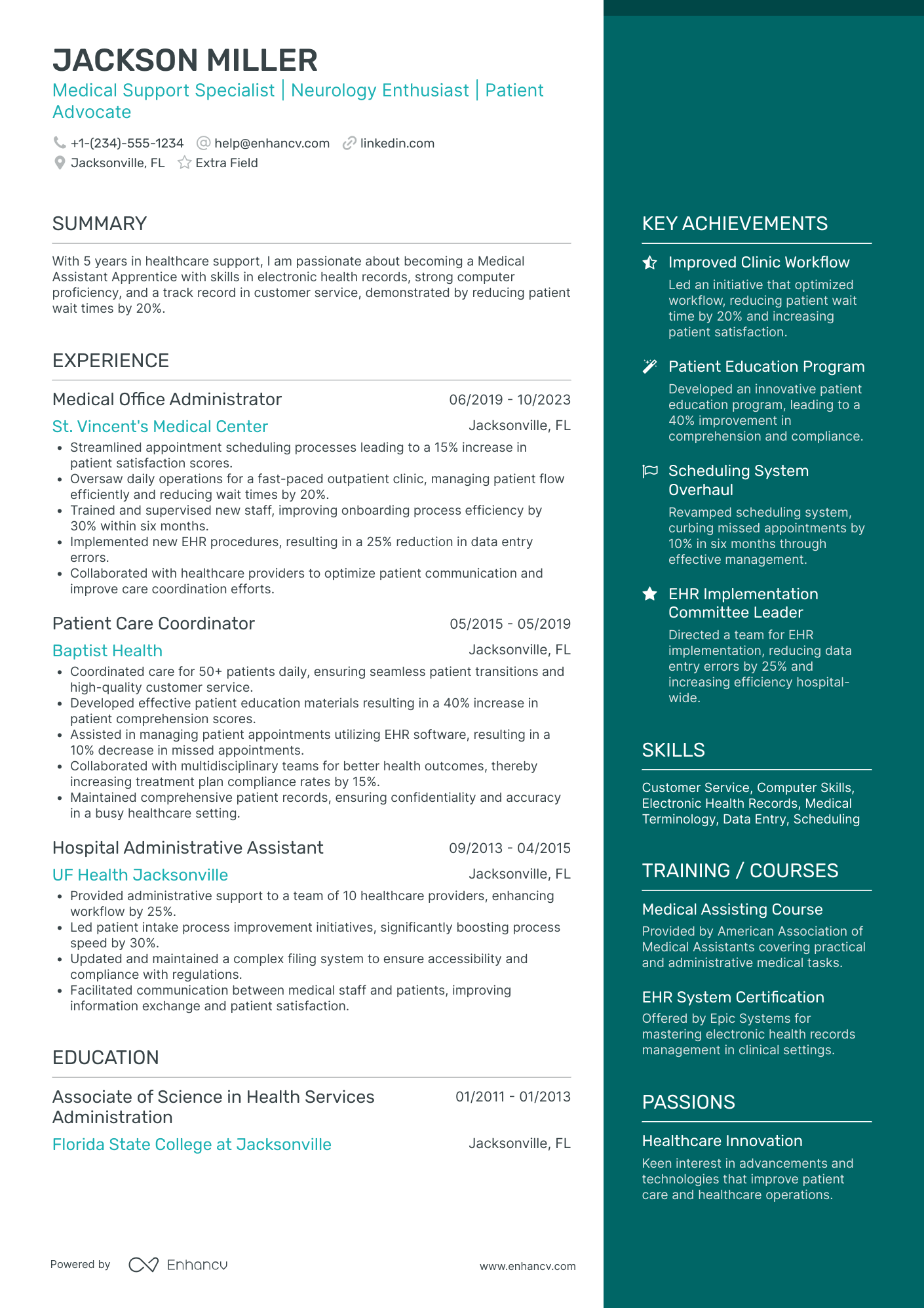 Experienced Medical Assistant Resume Example