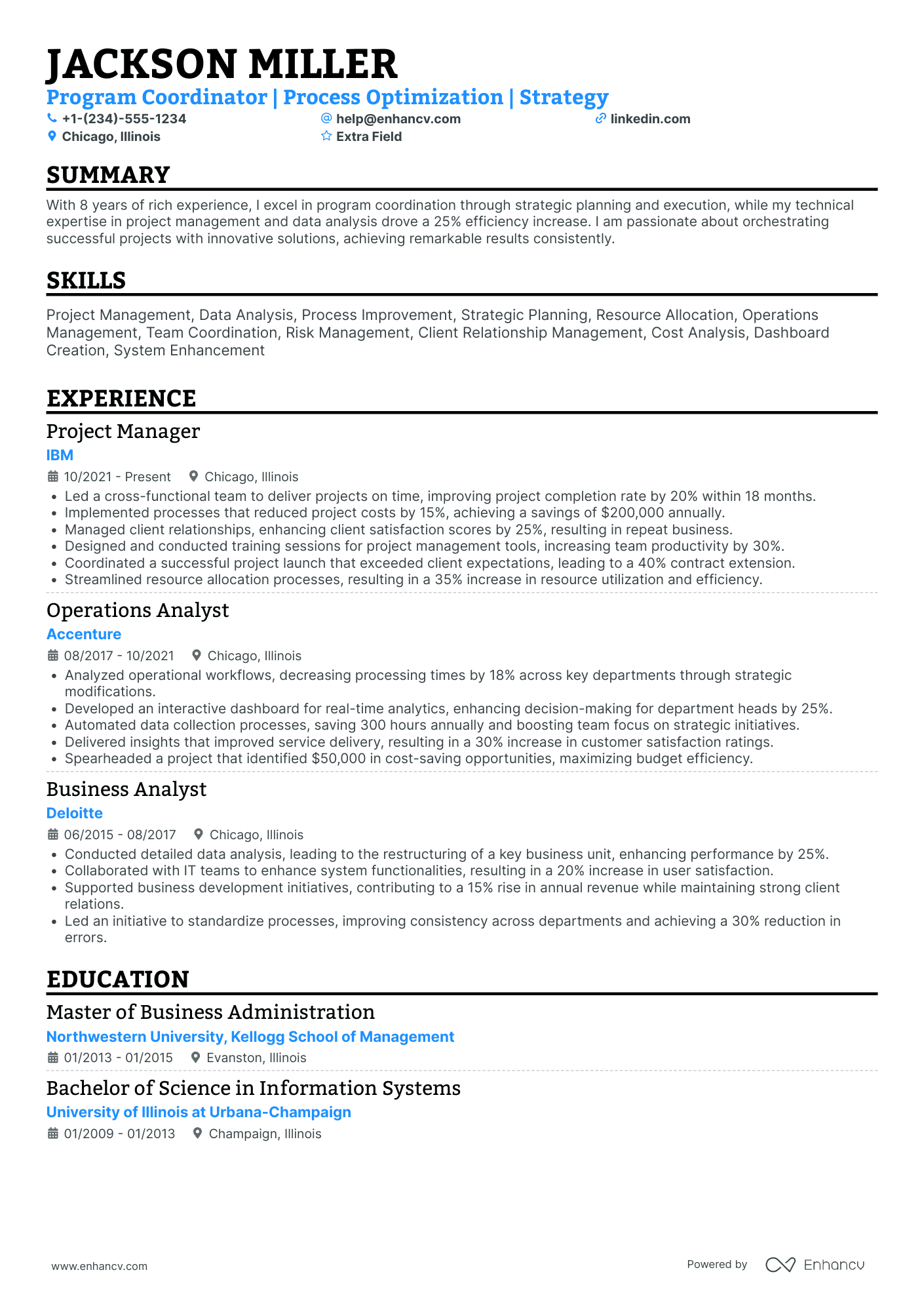 Program Coordinator Trainee Resume Example