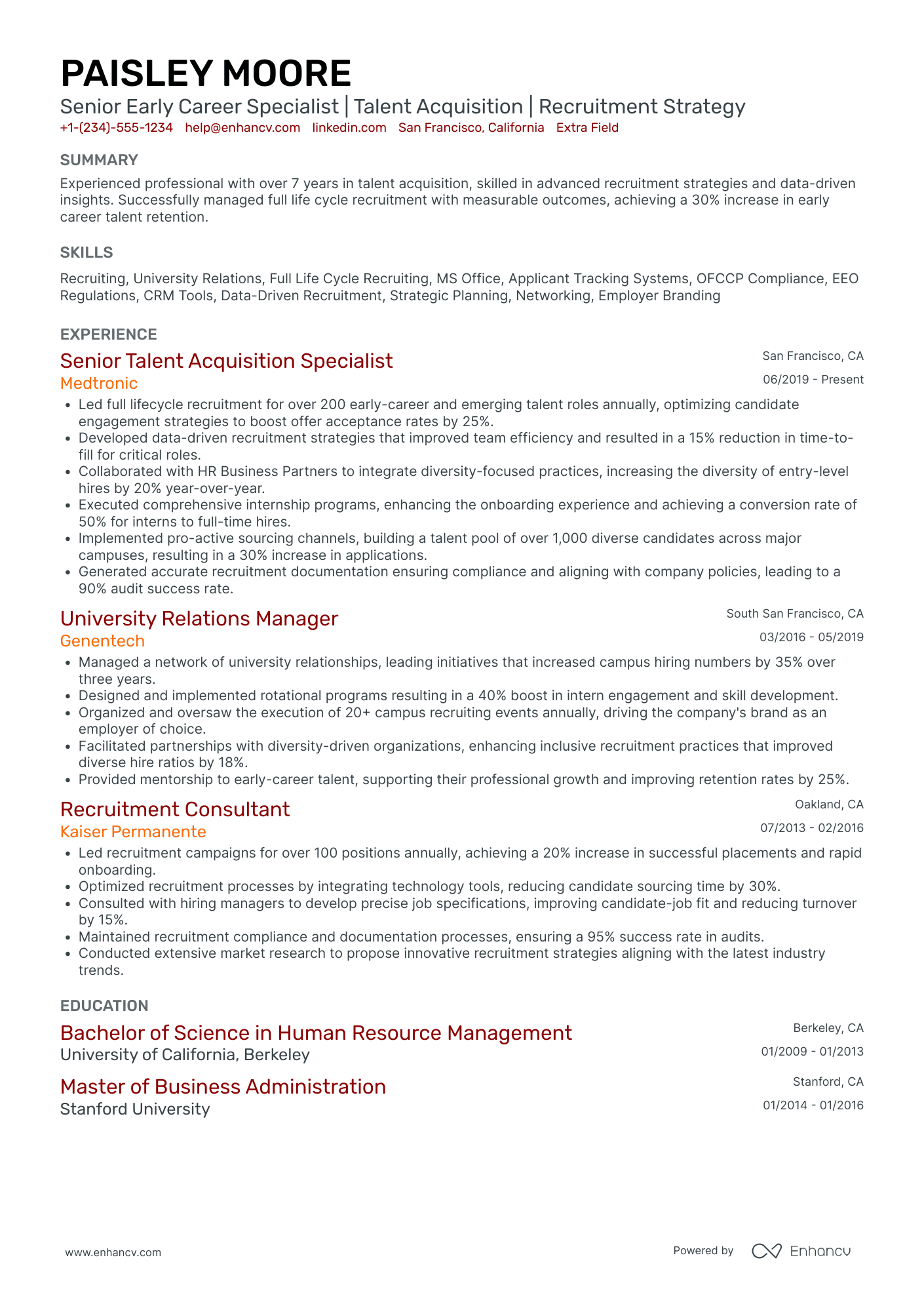 Career Change Specialist Resume Example