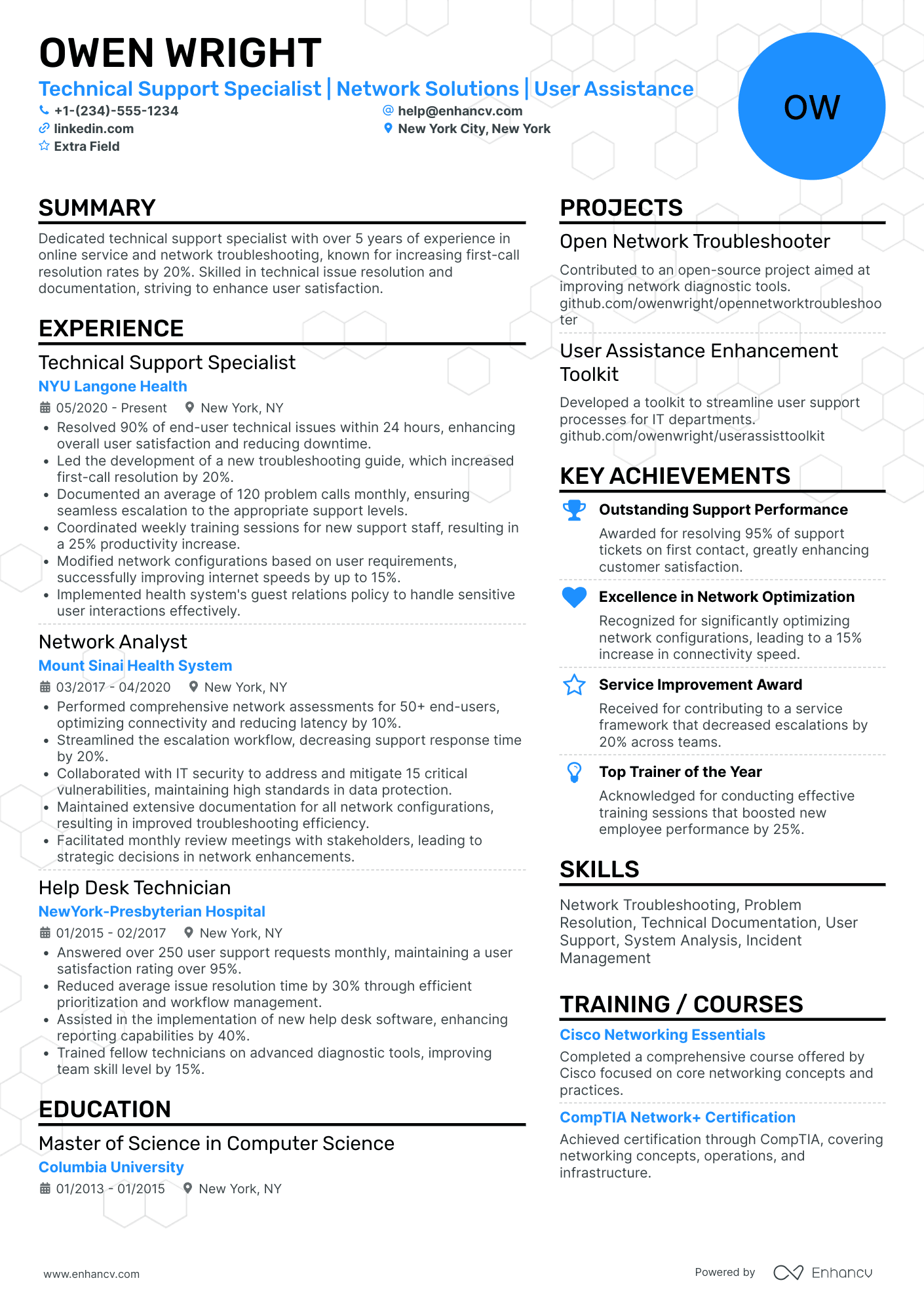 IT Help Desk Specialist Resume Example