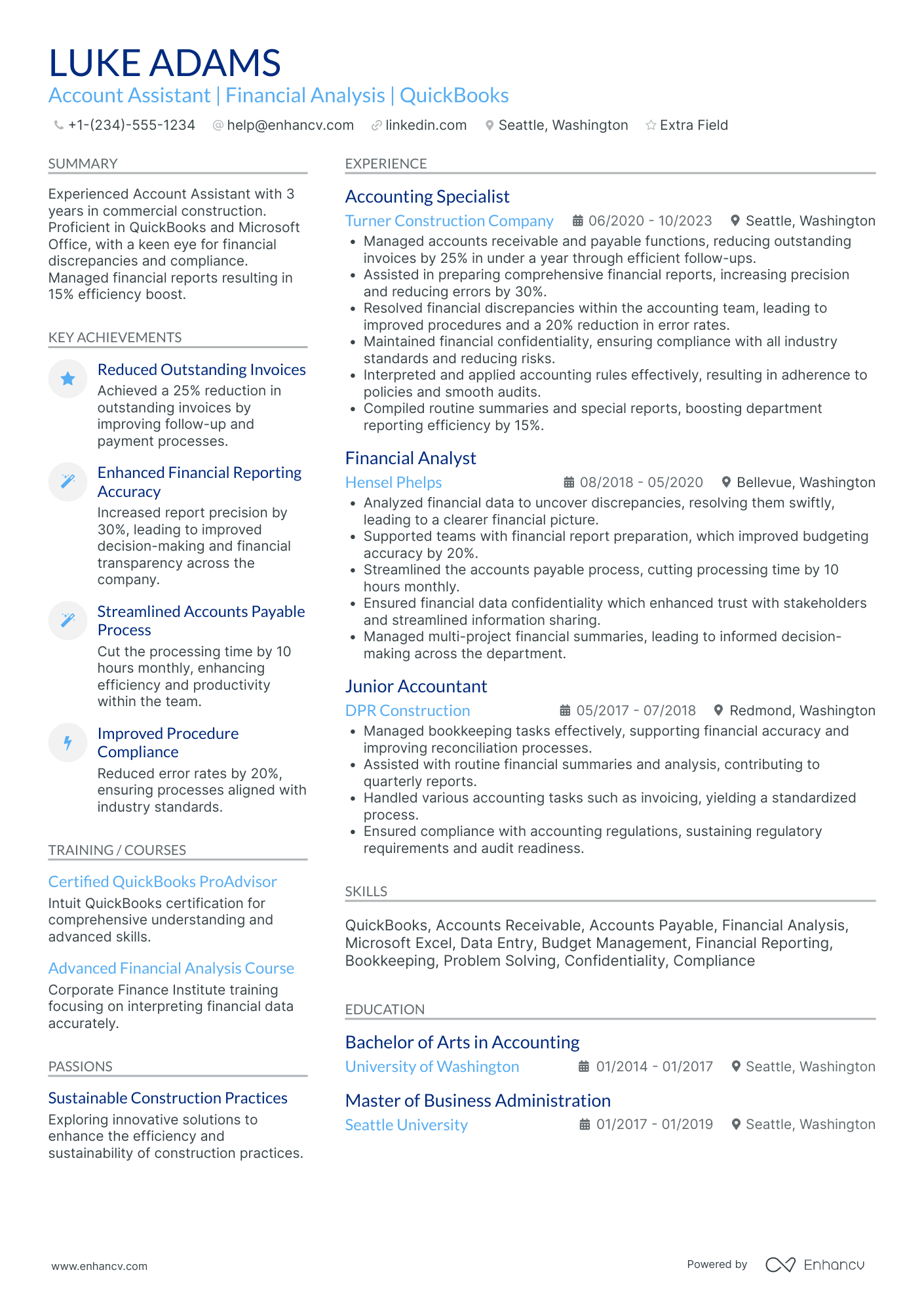 Entry Level Accounting Assistant Resume Example