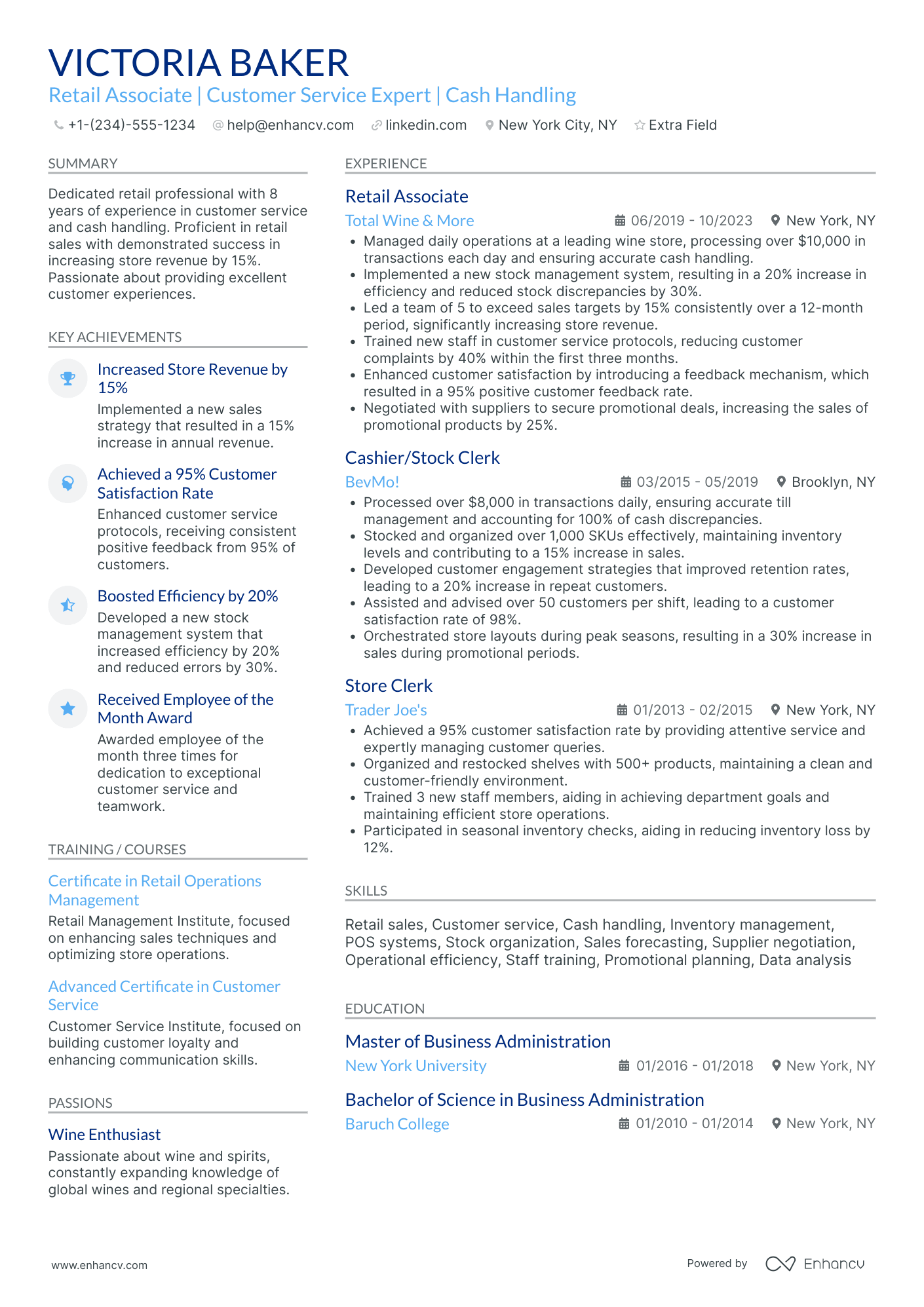 Liquor Store Stocker Resume Example