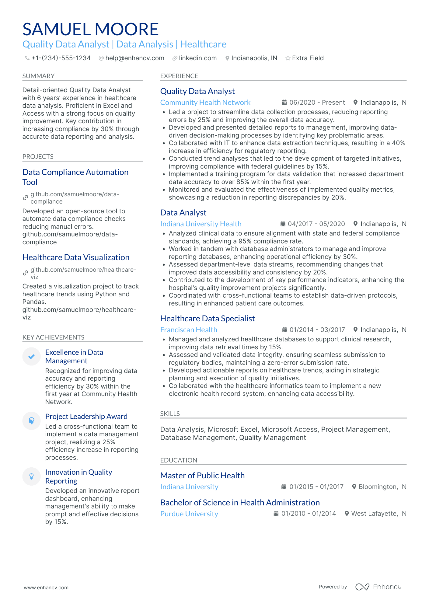 Informatica Data Quality Analyst Resume Example