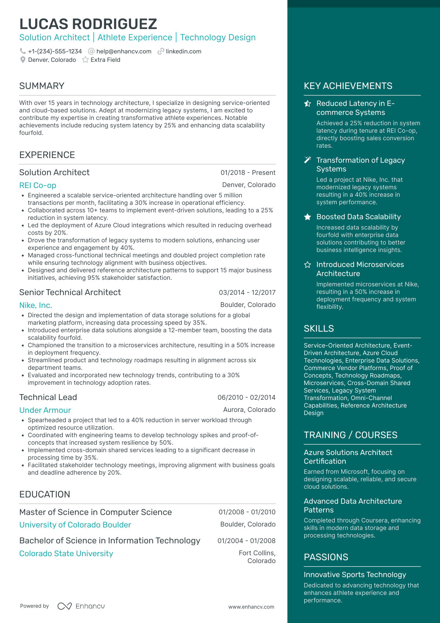 Azure Data Engineer Solutions Architect Resume Example