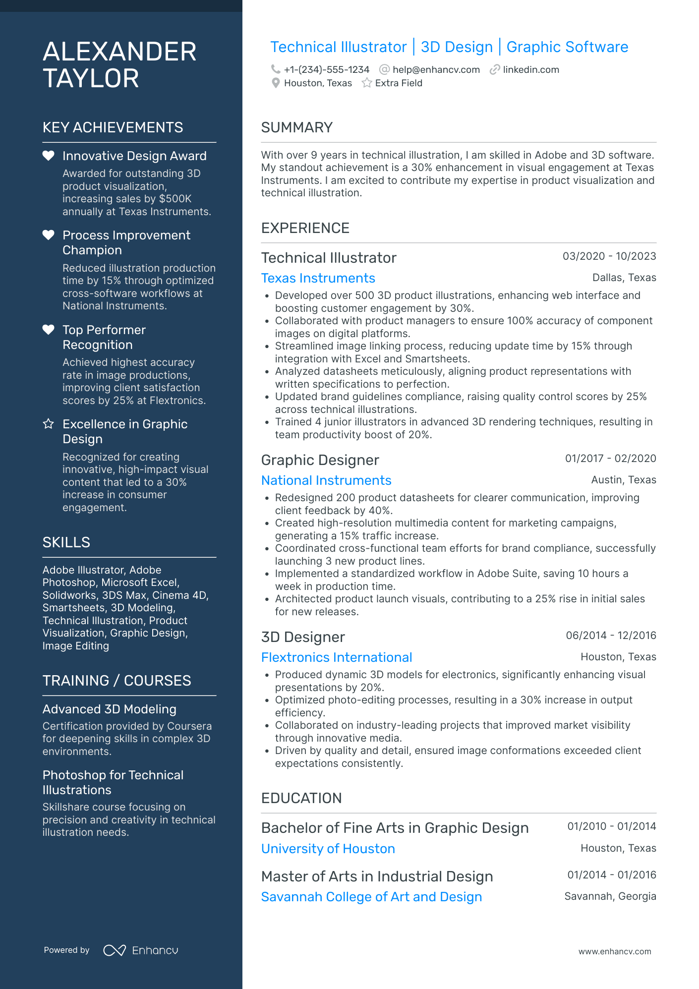 Technical Illustrator Resume Example