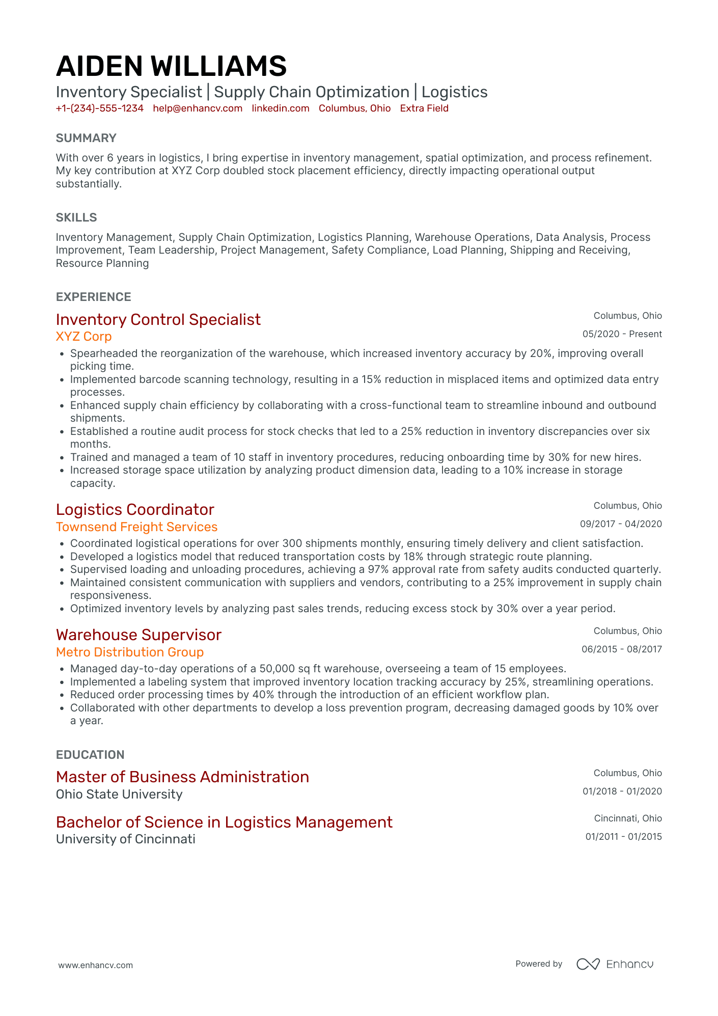 Target Stocker Resume Example