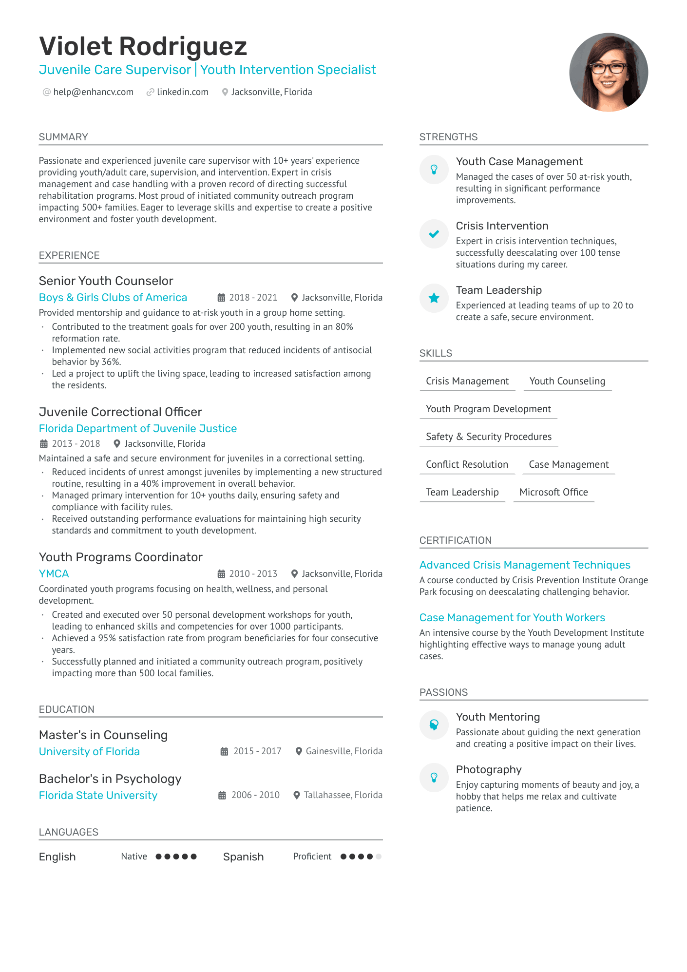 Youth Mentor Resume Example