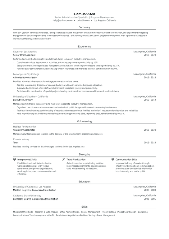 Administrative Assistant No Experience Resume Example