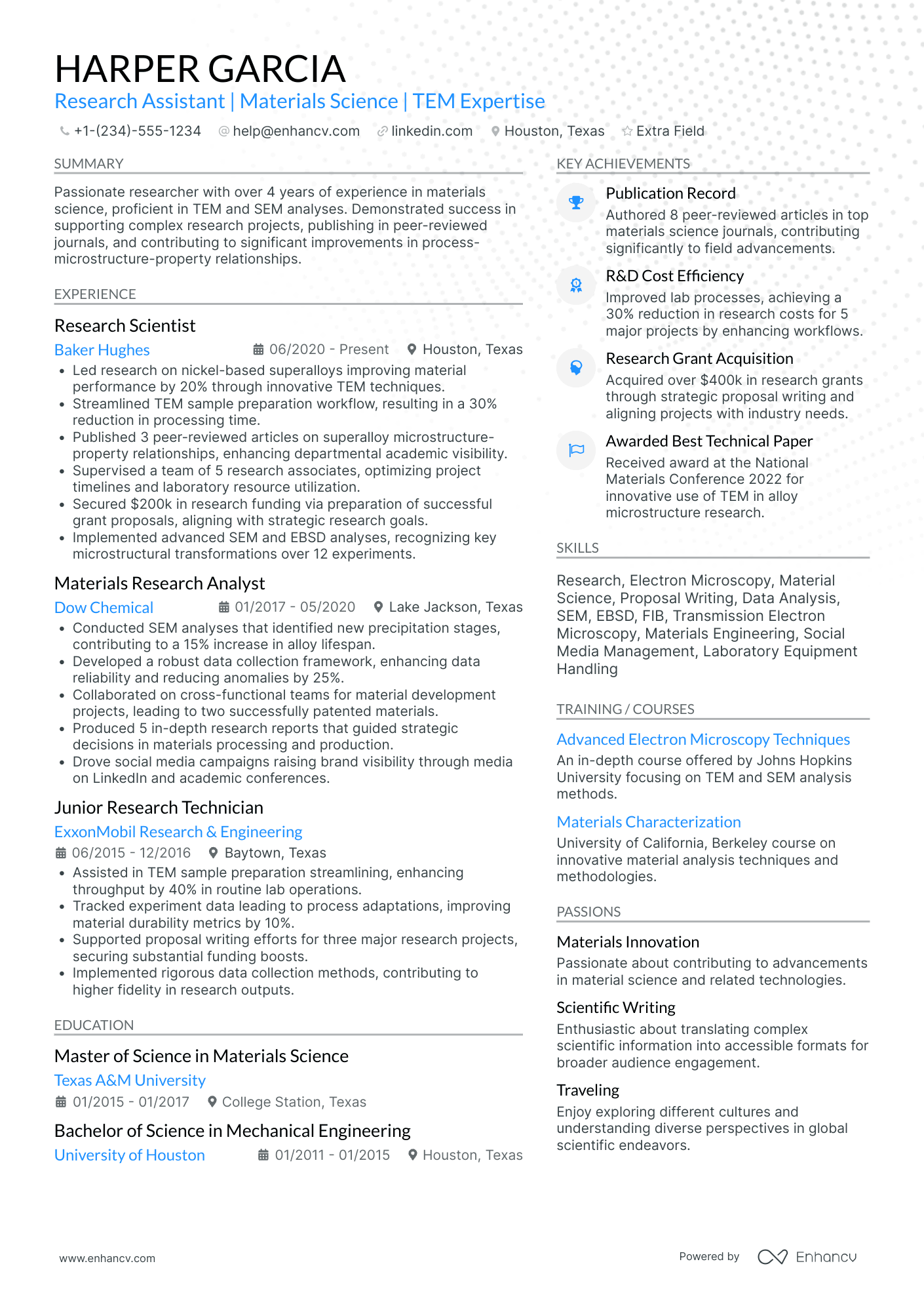 Volunteer Research Assistant Resume Example