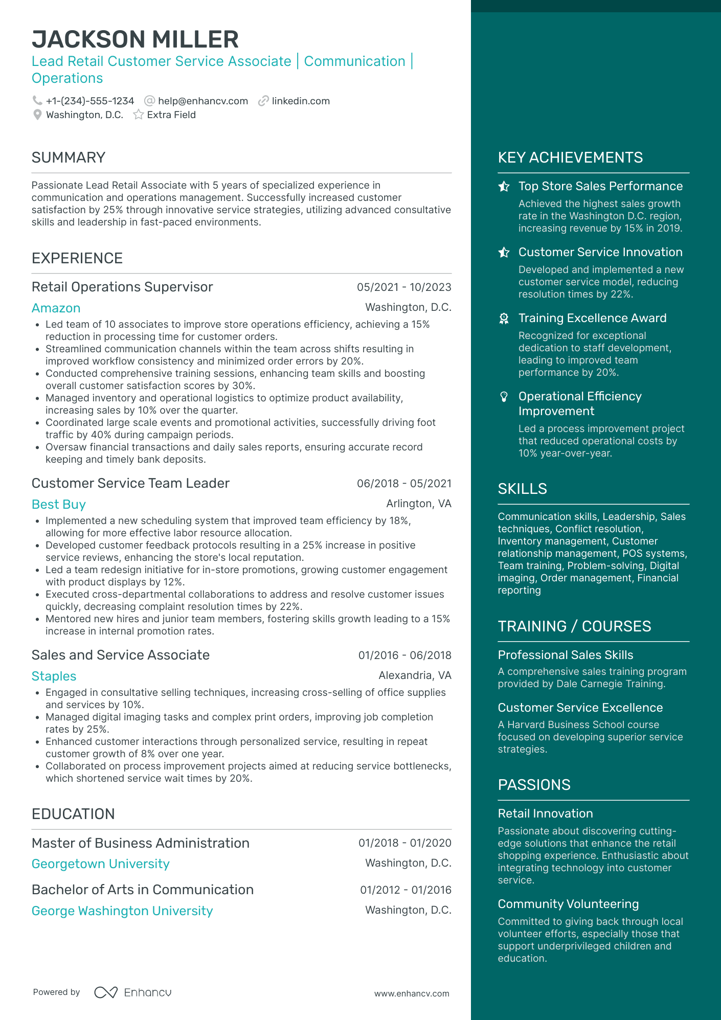 FedEx Route Sales Representative Resume Example