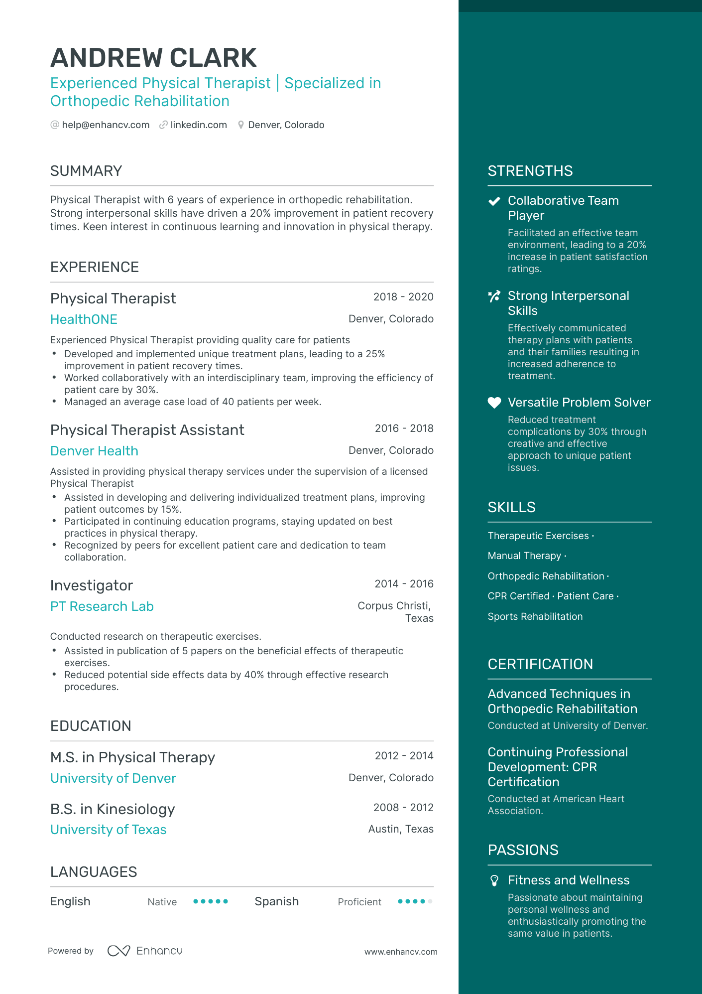 5 Physical Therapist Resume Examples & Guide for 2024