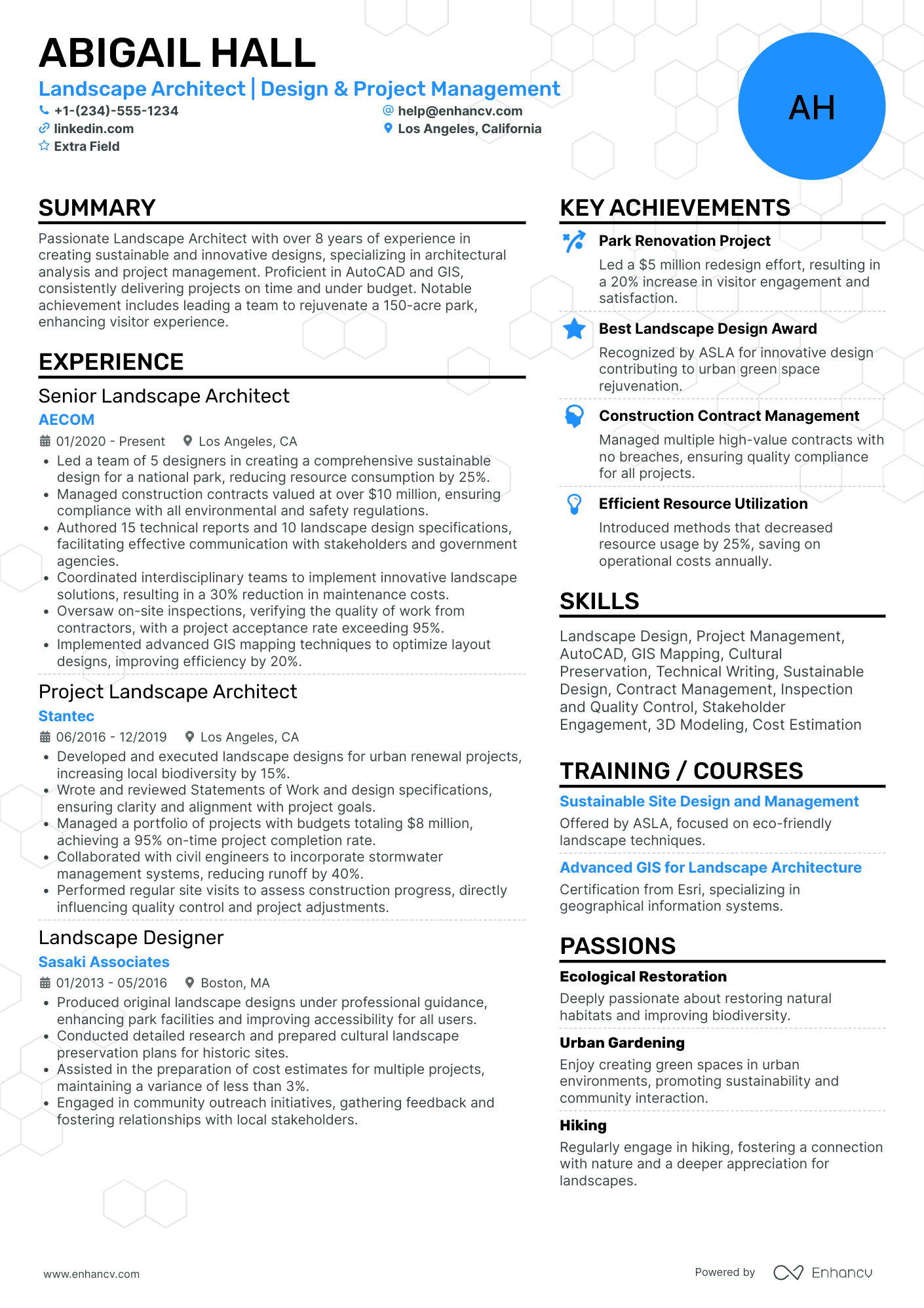 Landscape Contractor Resume Example