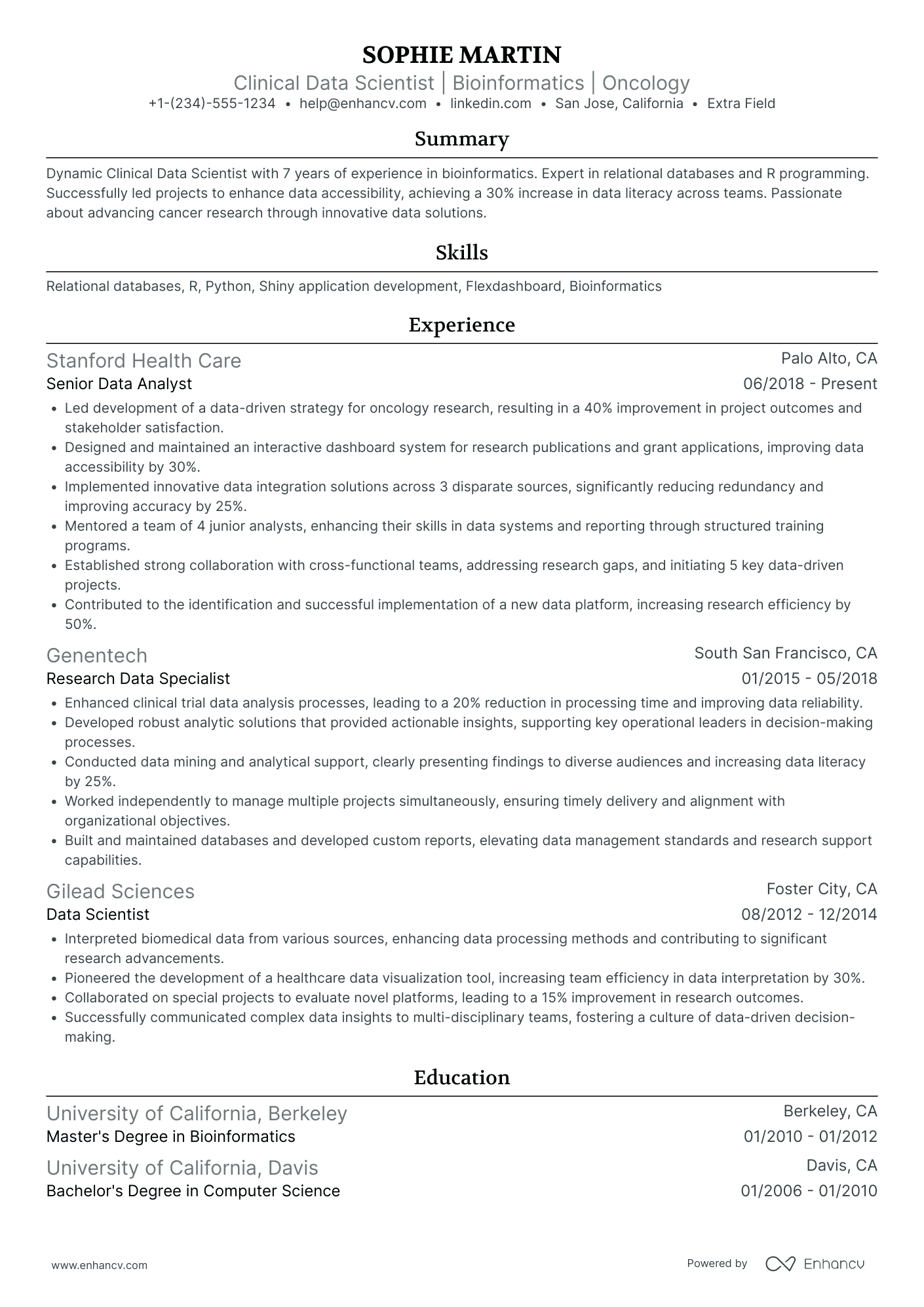 Data Mining Research Scientist Resume Example