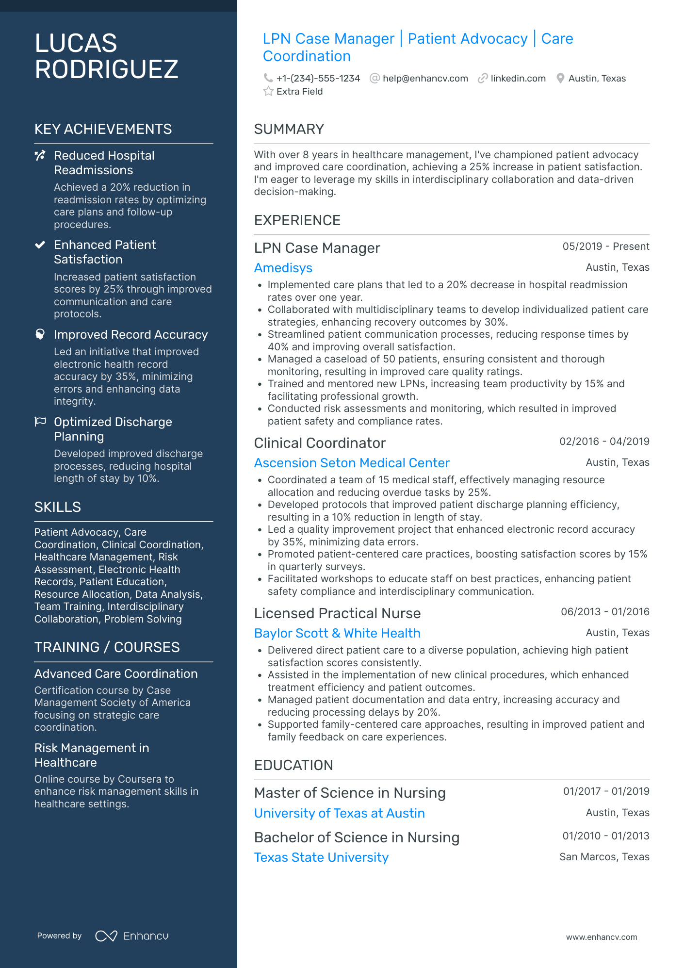 LPN Case Manager Resume Example