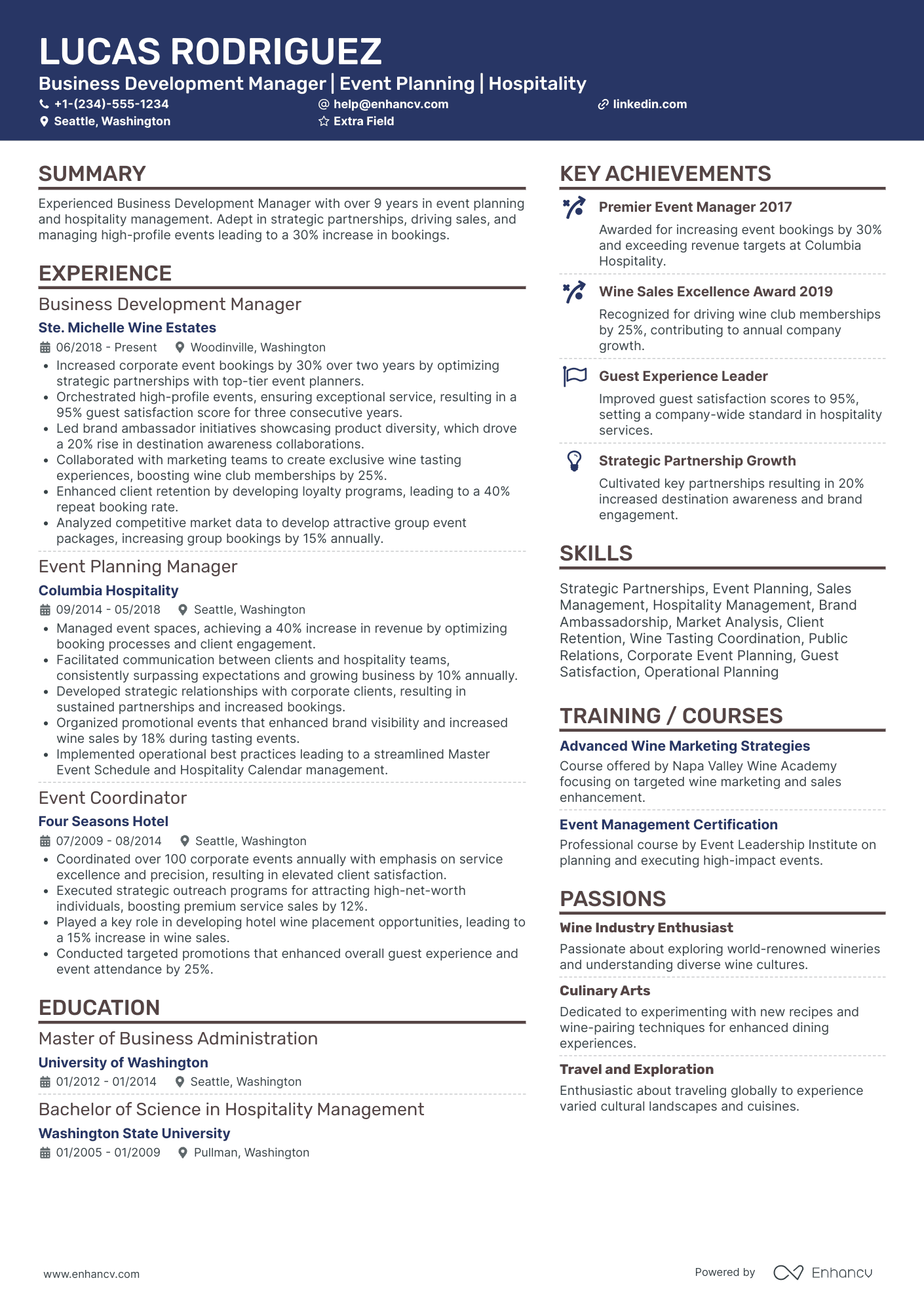 Hospitality Team Leader Resume Example