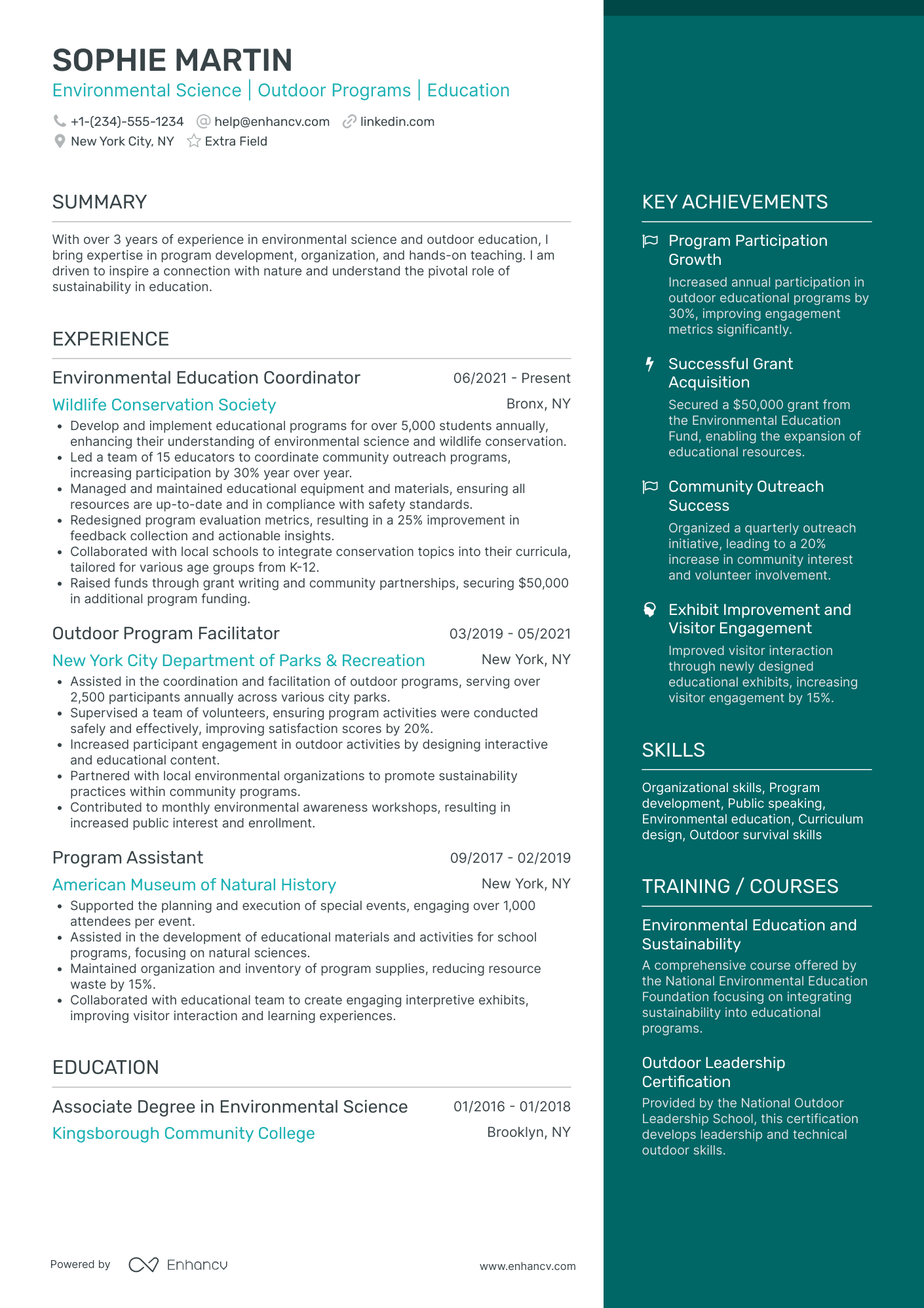 Grad School Program Evaluation Specialist Resume Example