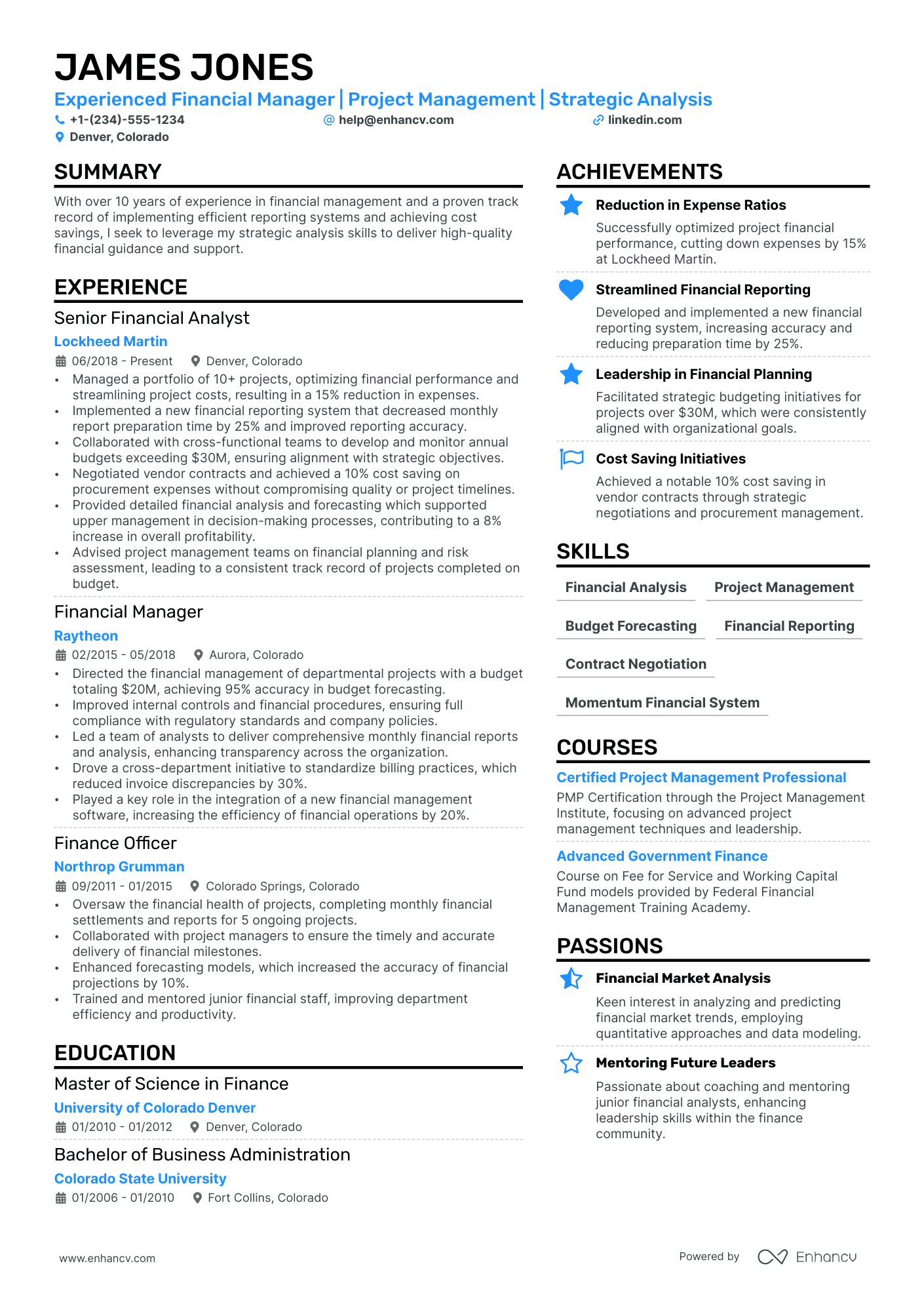 Customer Account Manager Resume Example