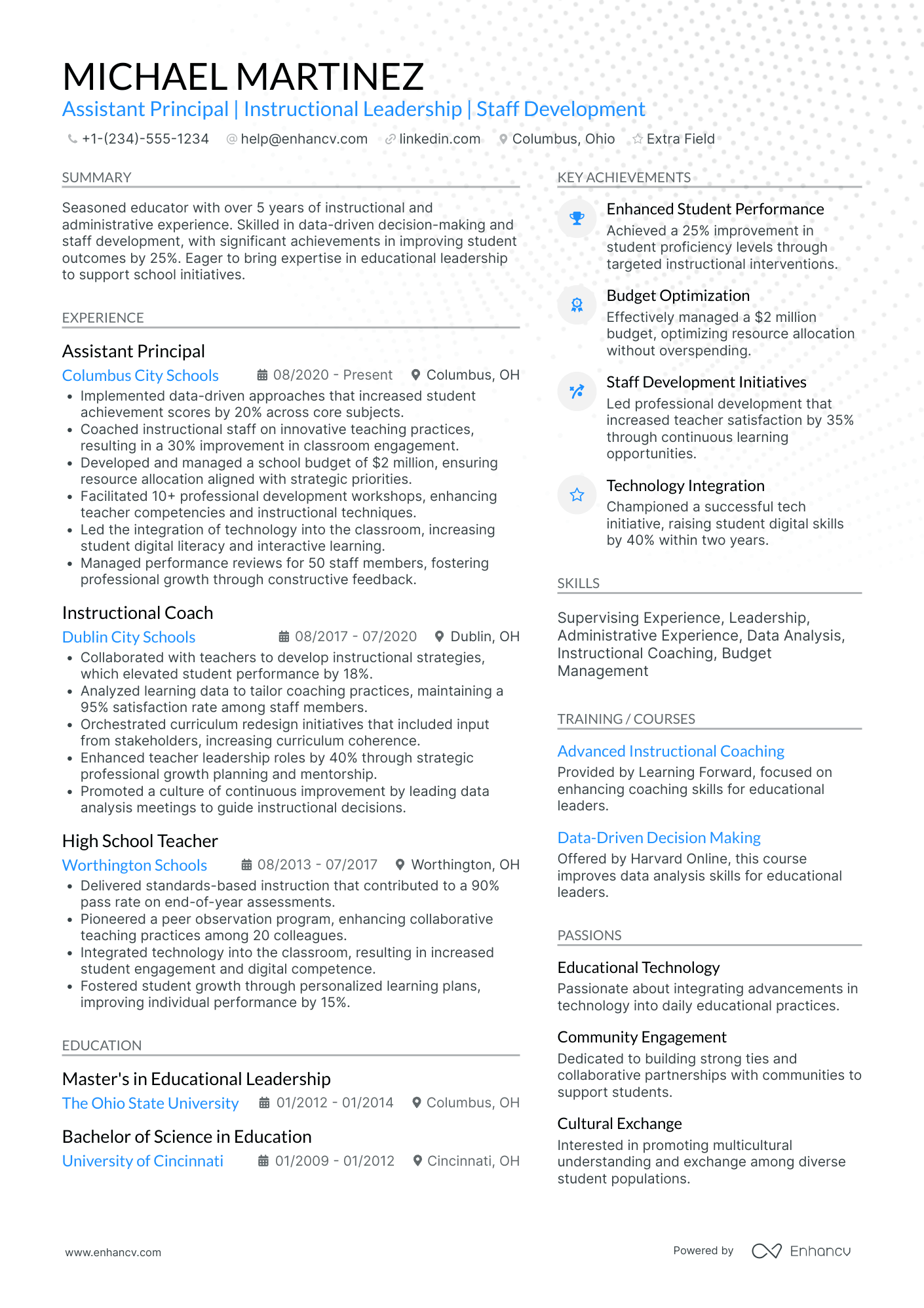 Principal Administrative Assistant Resume Example