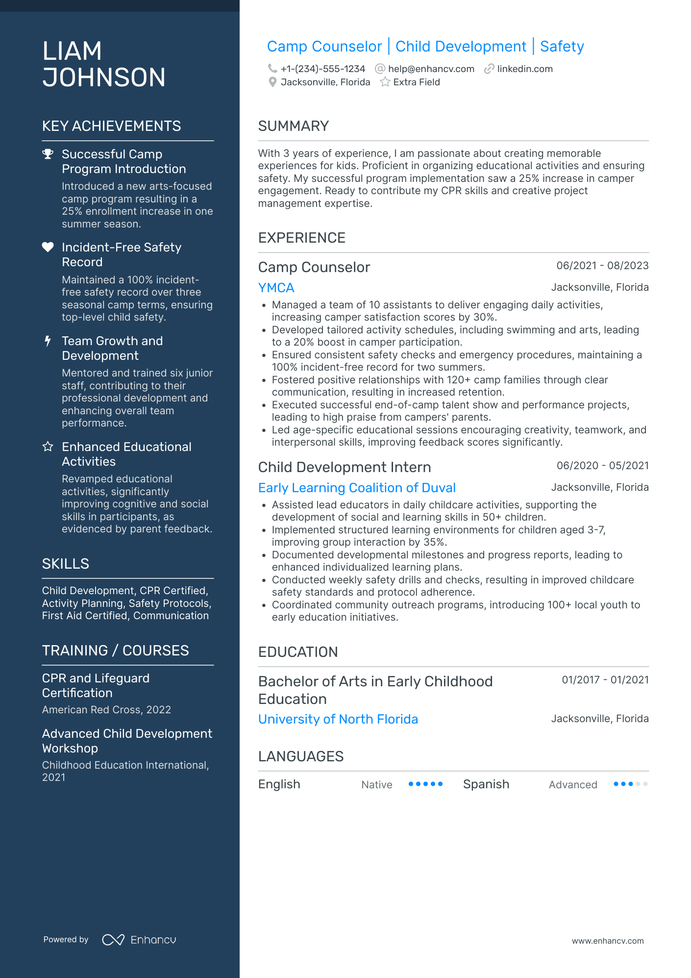 Junior Babysitter Resume Example