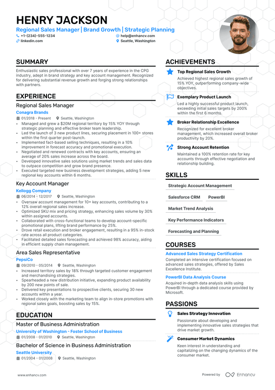 Retail Sales Manager Resume Example