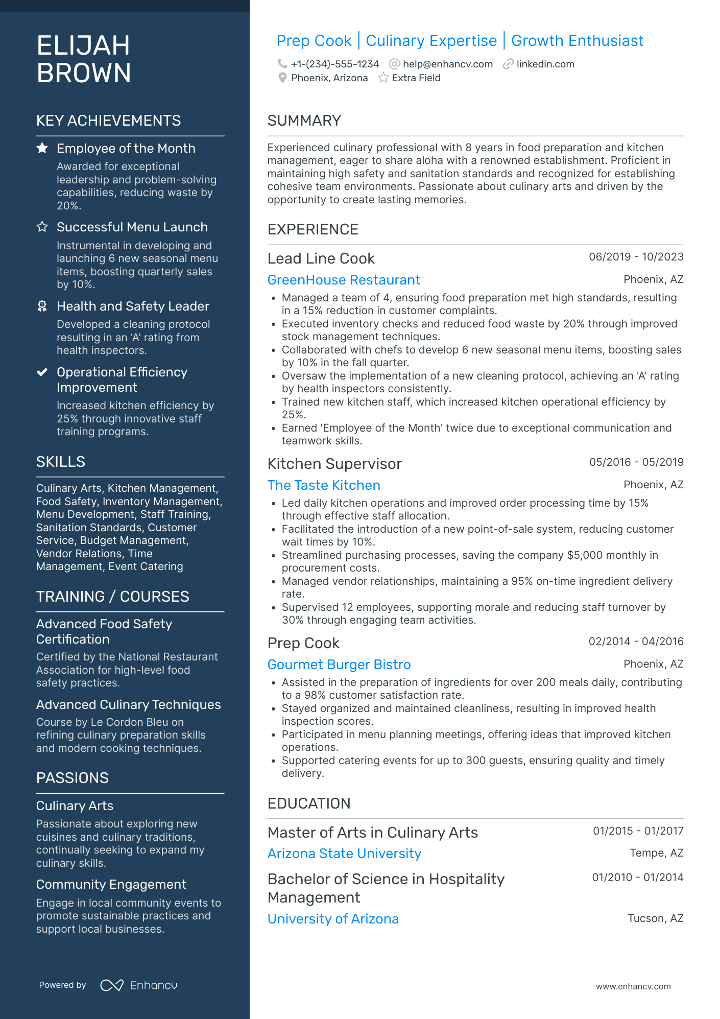 Fast Food Cook Resume Example