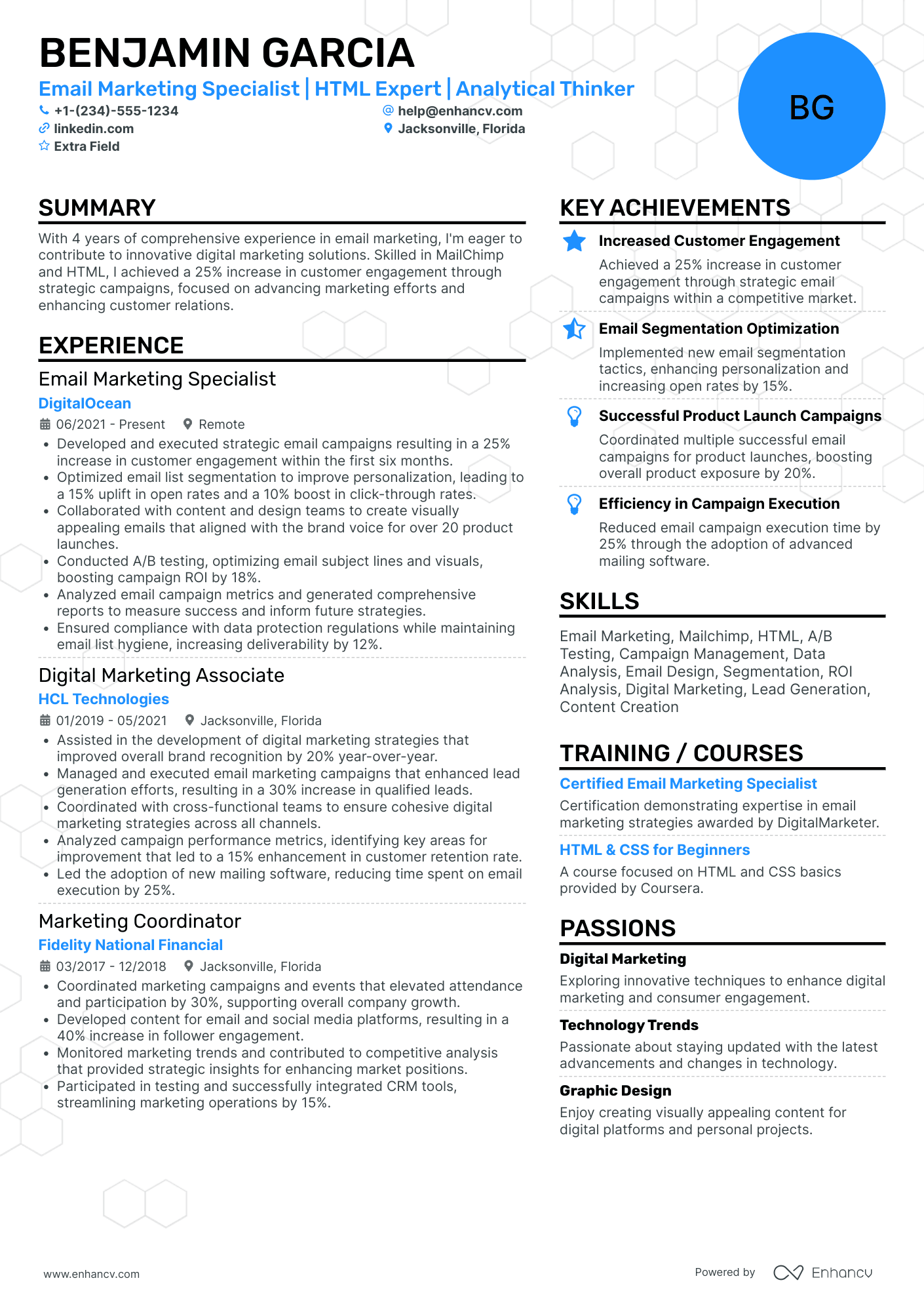 Email Marketing Specialist Resume Example