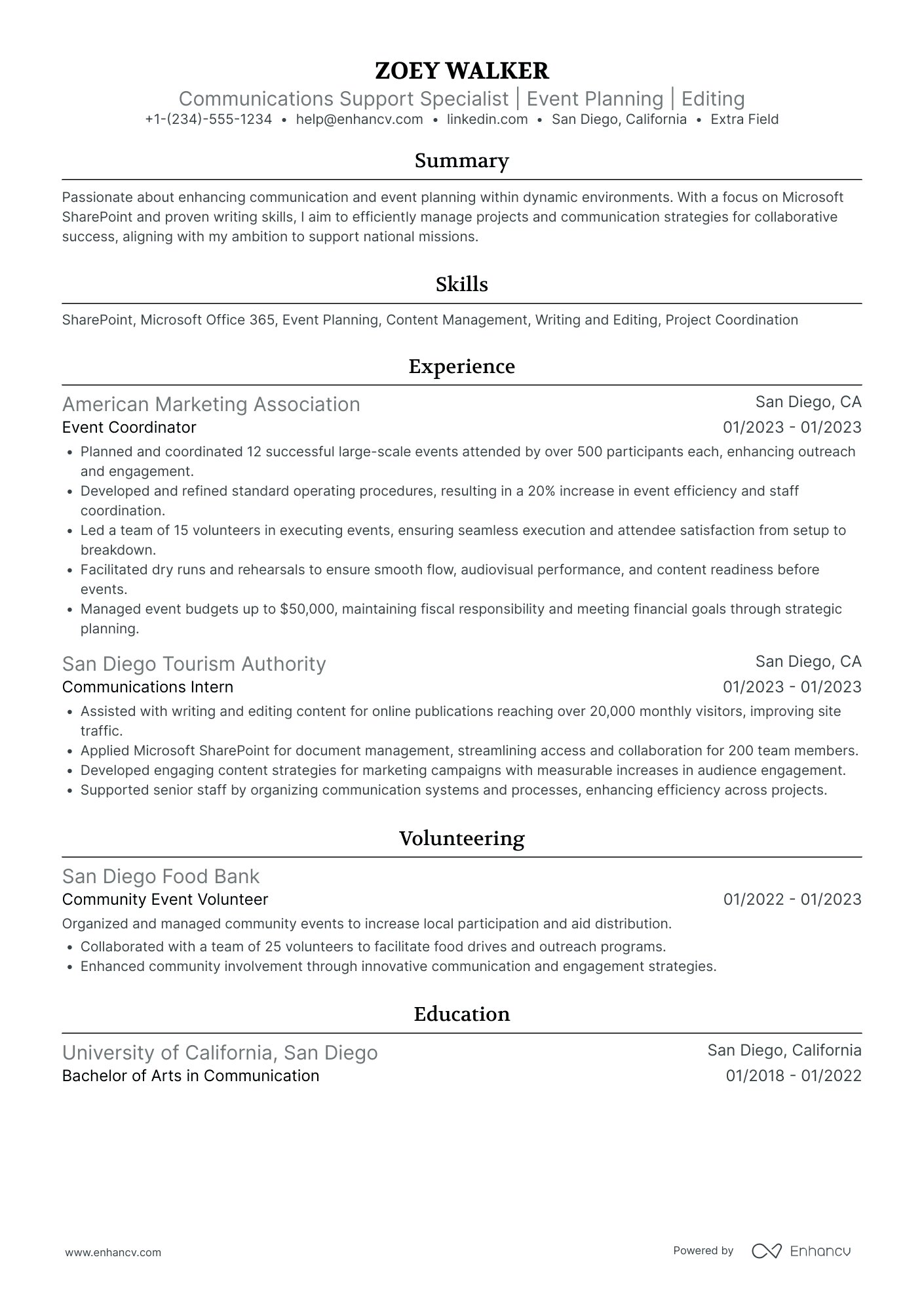 Advanced Internal Communications Executive Resume Example