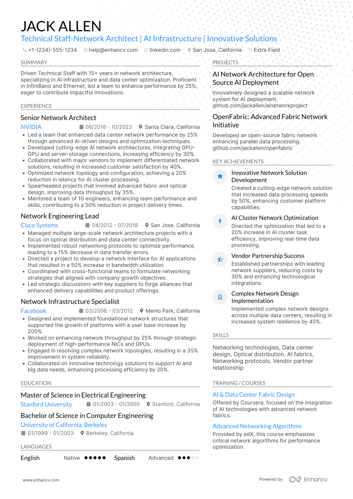 Technical Solutions Architect Resume Example