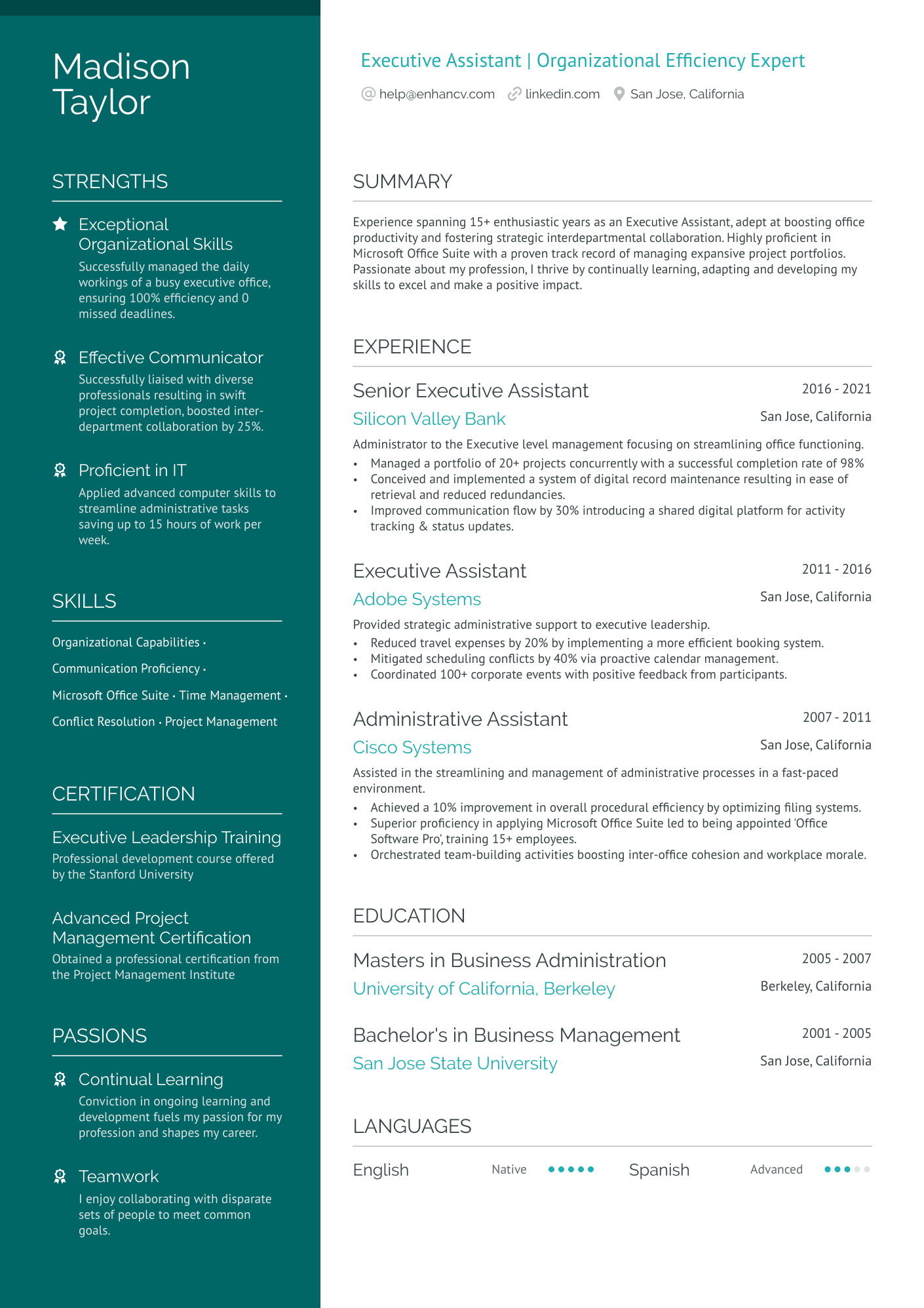 Executive Assistant To The President Resume Example