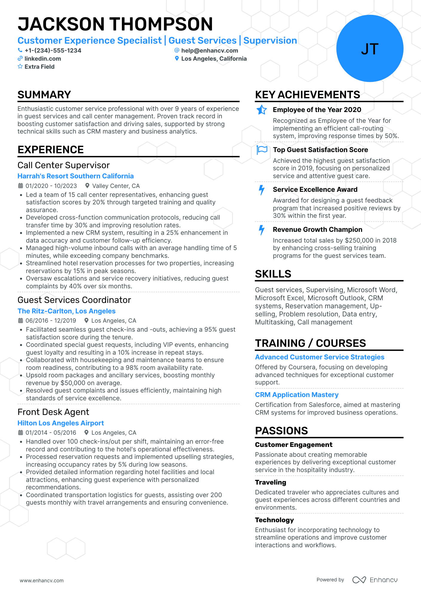 Senior Call Center Representative Resume Example