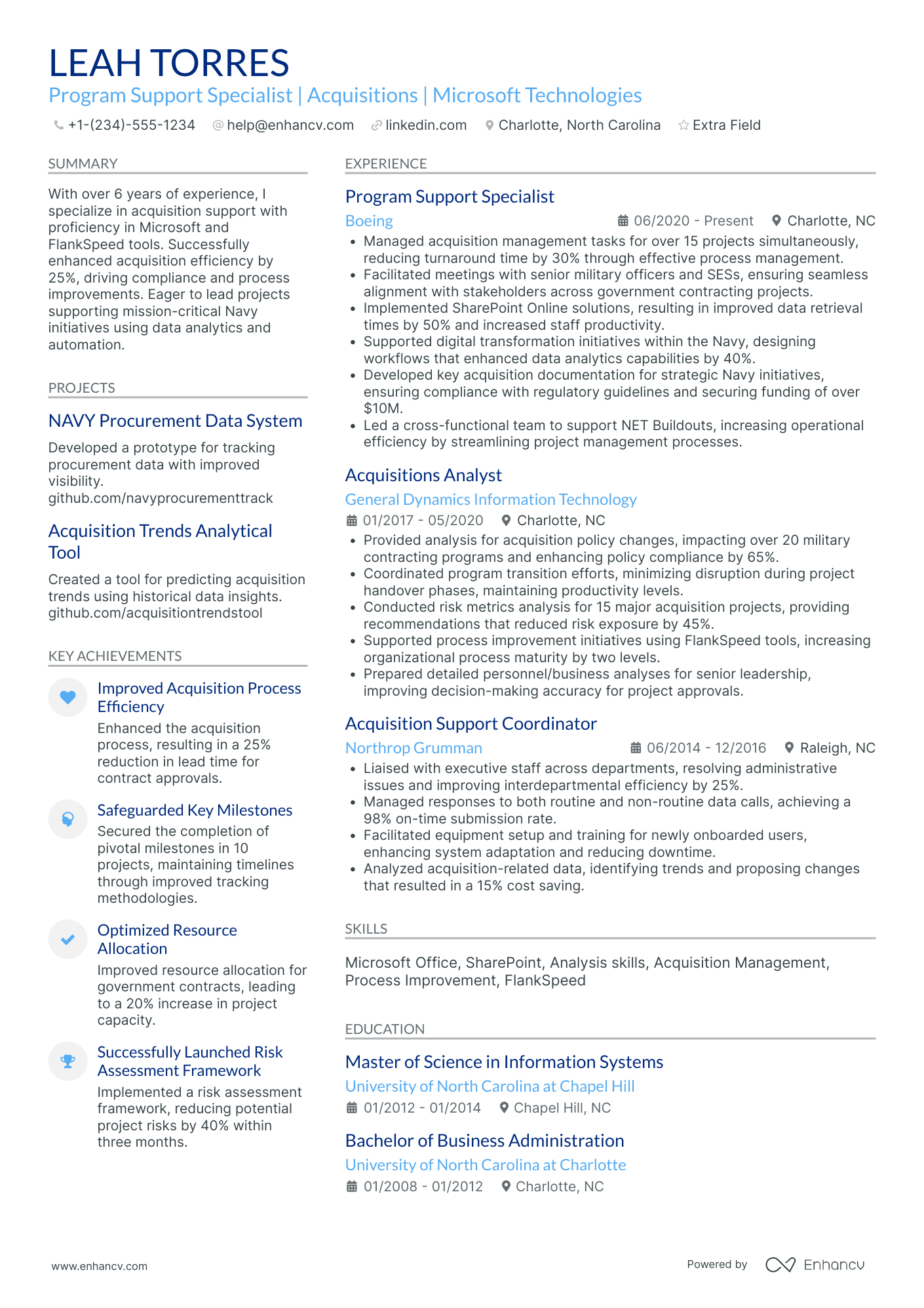 Mid Level Computer Science Professional Resume Example