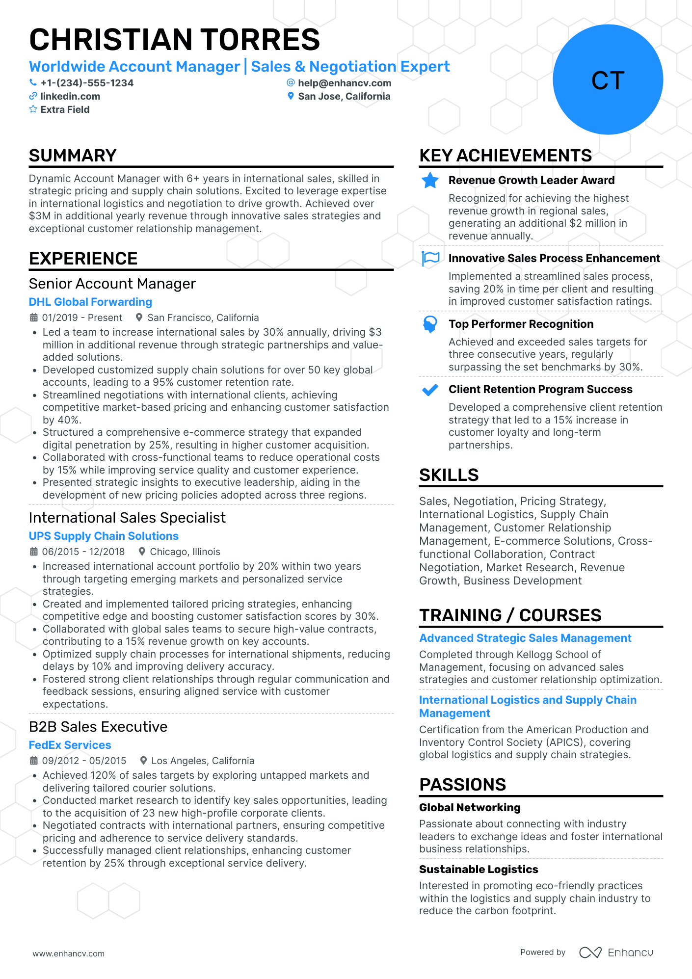 FedEx Air Operations Supervisor Resume Example