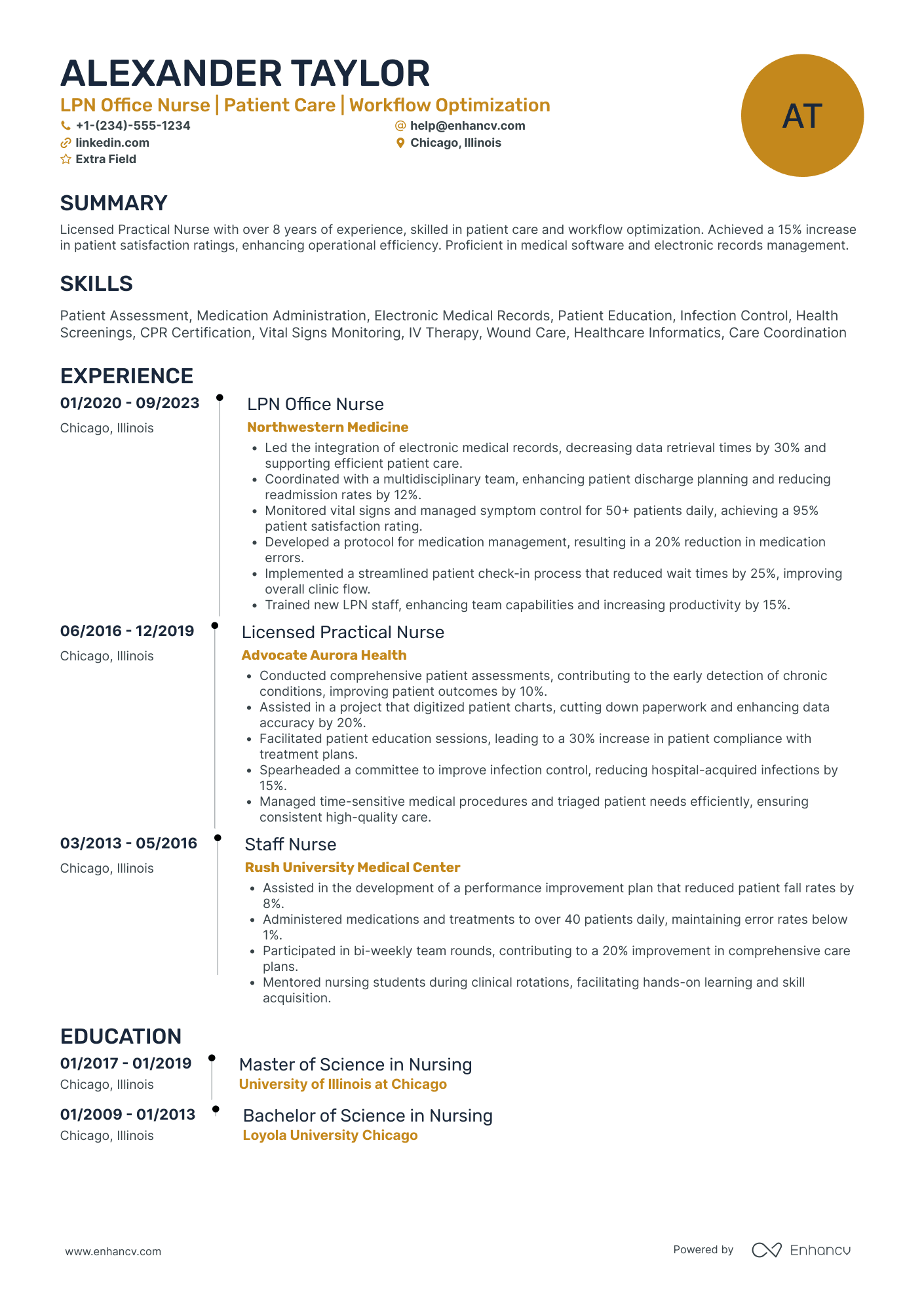 LPN Office Nurse Resume Example