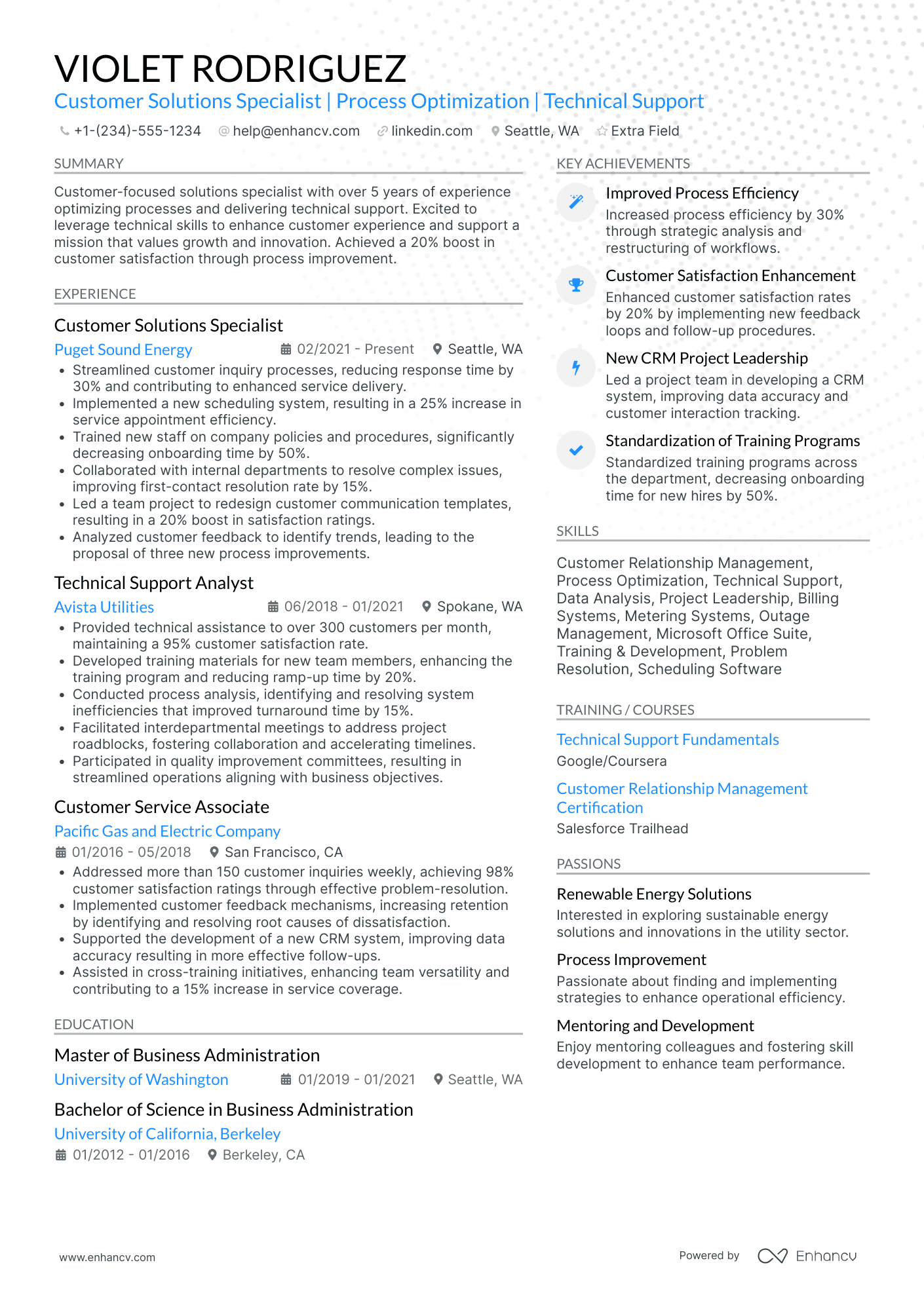 HVAC Contractor Resume Example