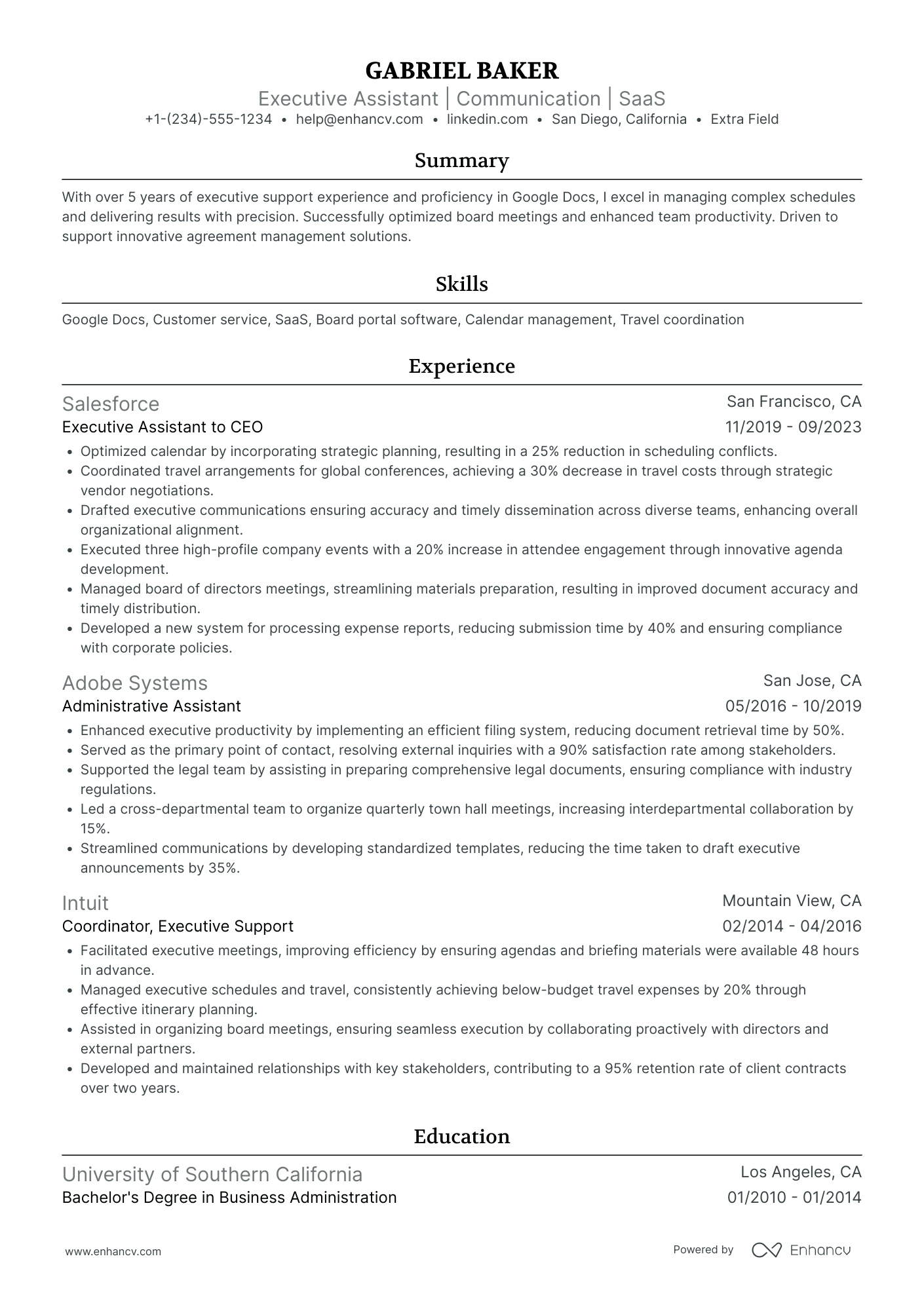 Assistant Executive Director Resume Example