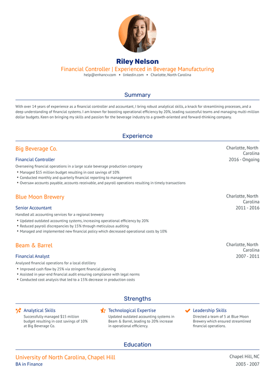 Modern CEO Resume Example