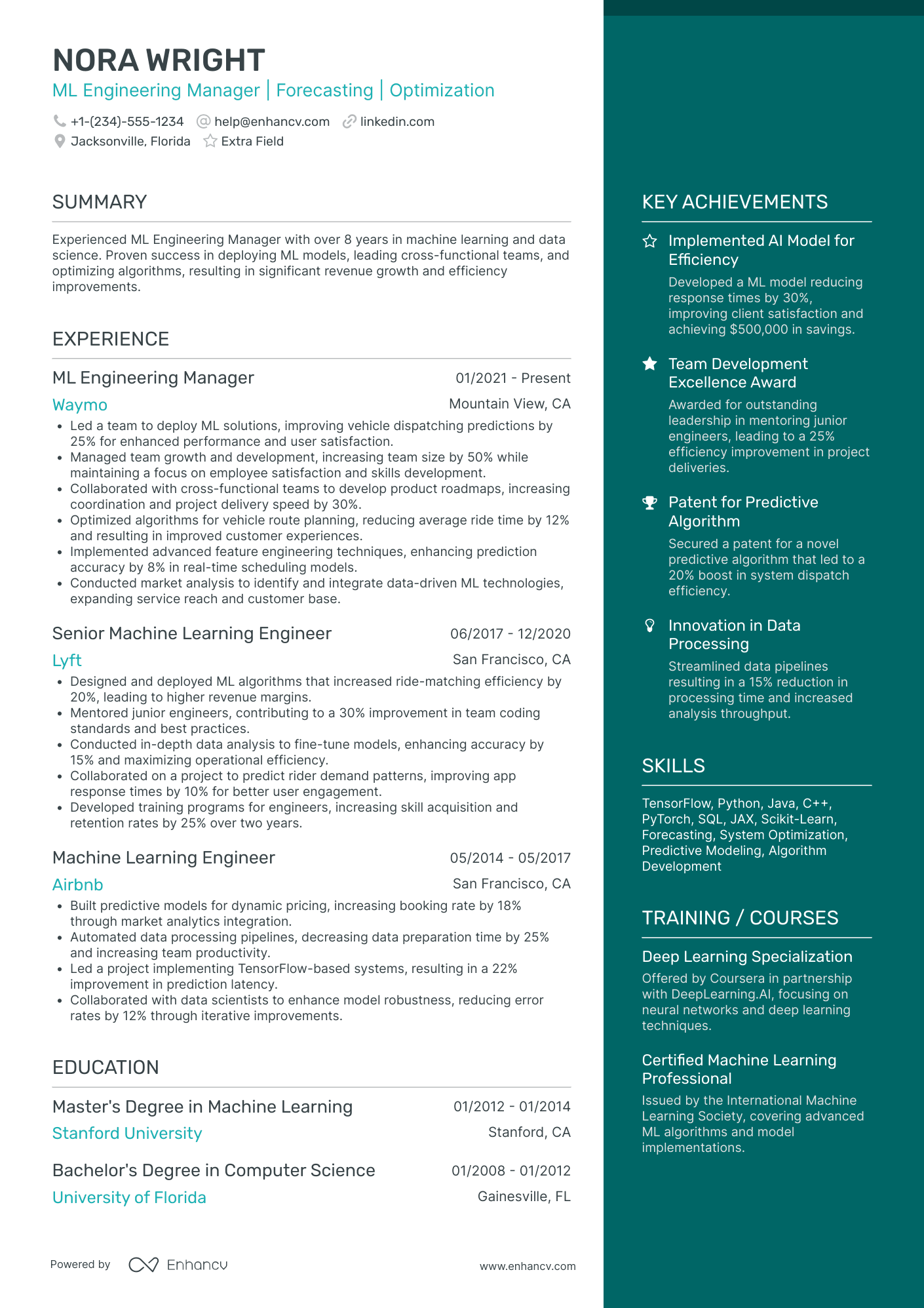 Uber Driver Mentor Resume Example