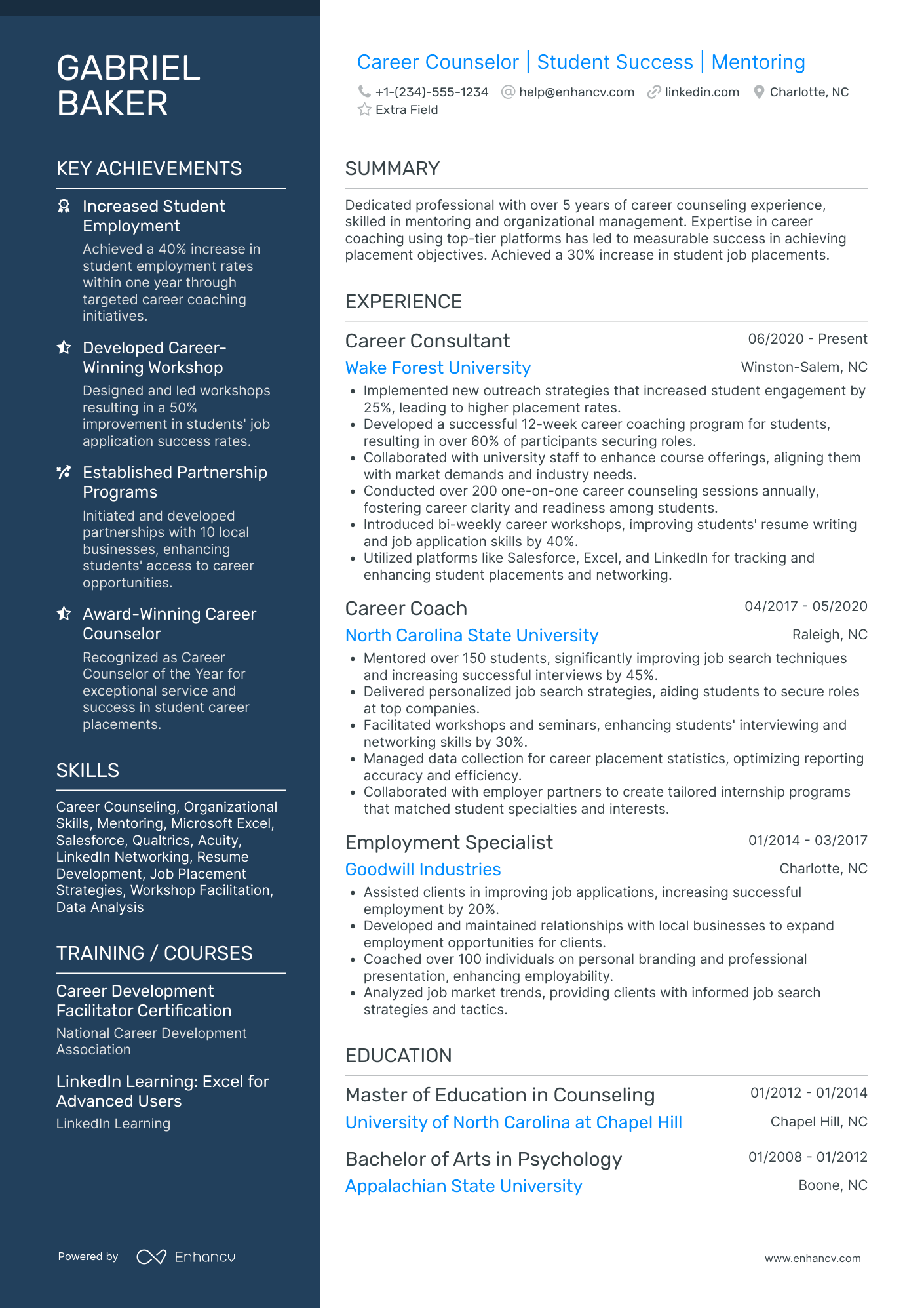 Career Change Coach Resume Example