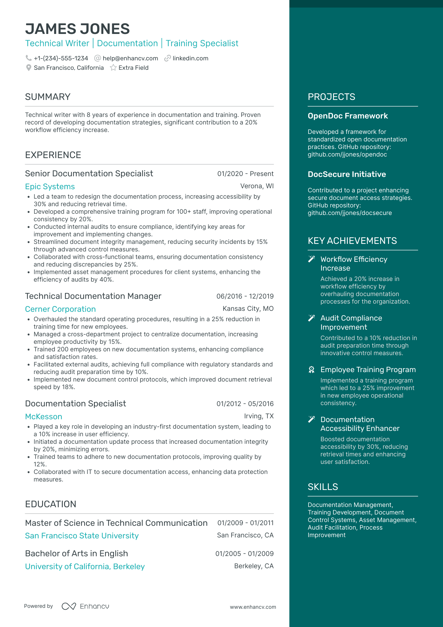 Technical Writing Associate Resume Example