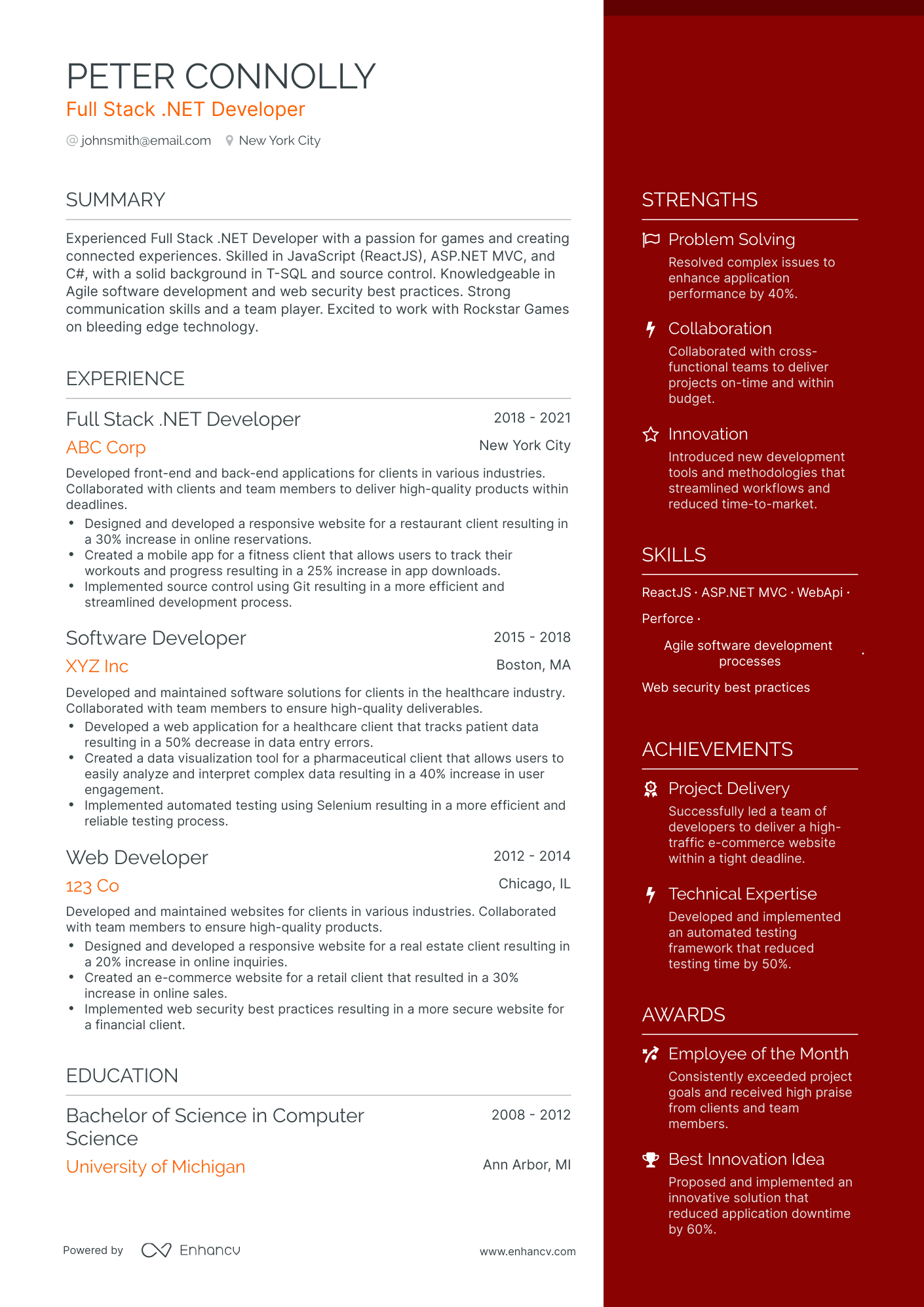 11 Full Stack Developer Resume Examples & Guide for 2023