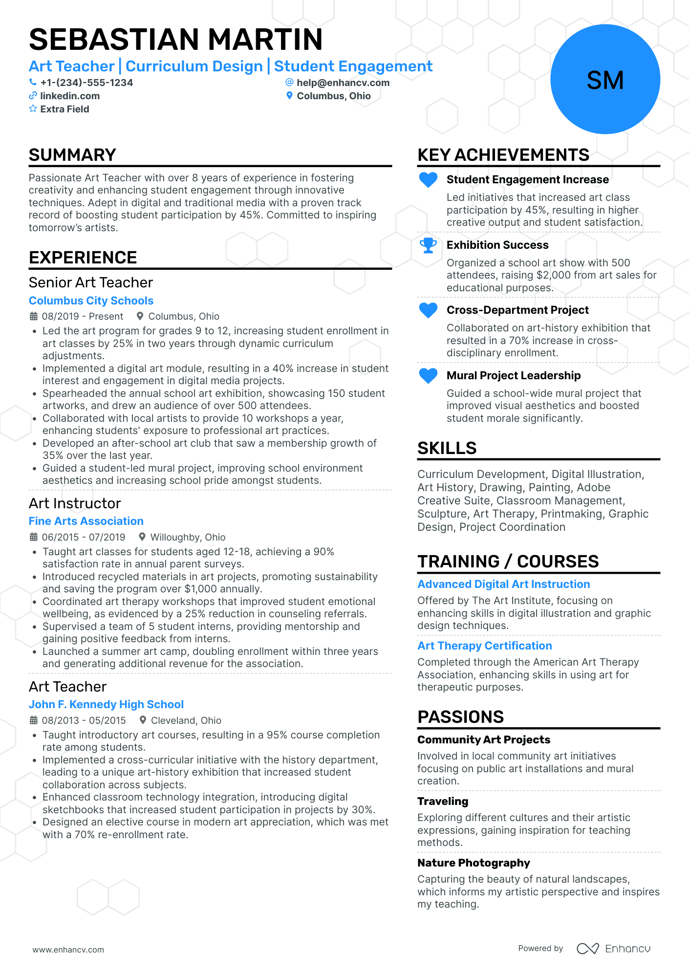 Art Teacher   Public School Resume Example