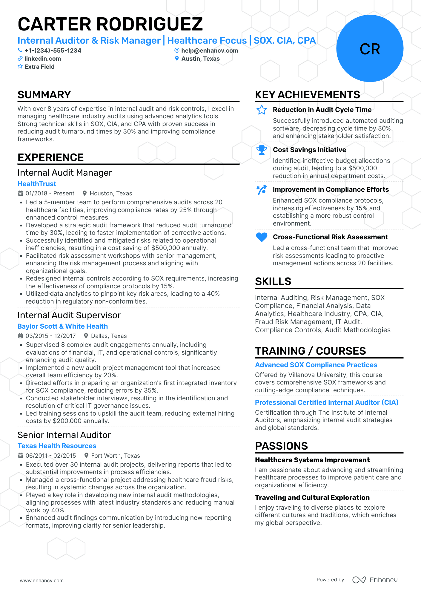 PwC Healthcare Advisory Associate Resume Example