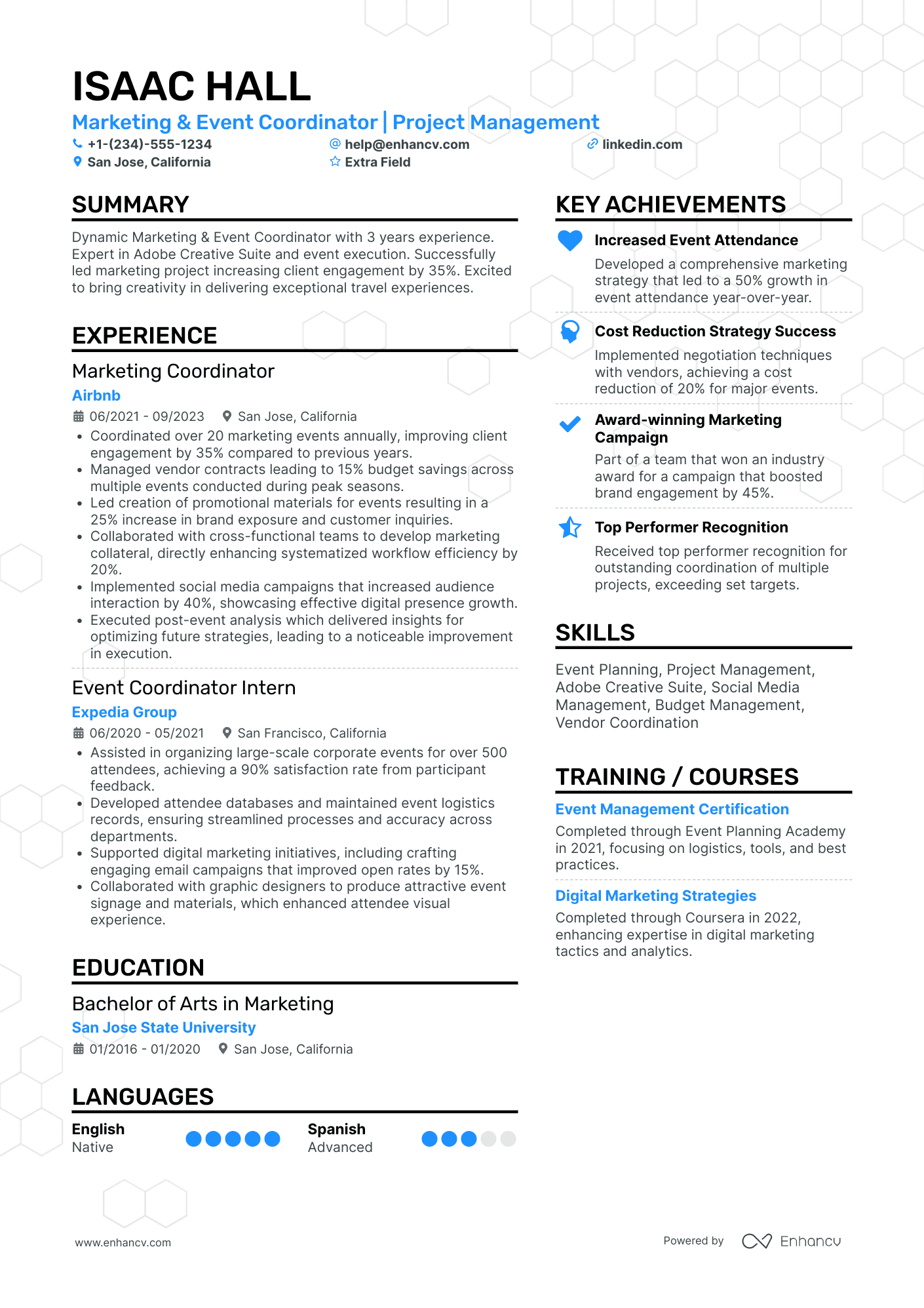 Event Marketing Assistant Resume Example