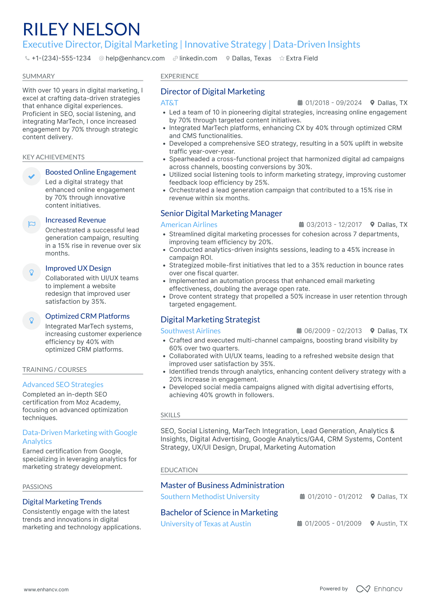 Content Strategy Executive Resume Example